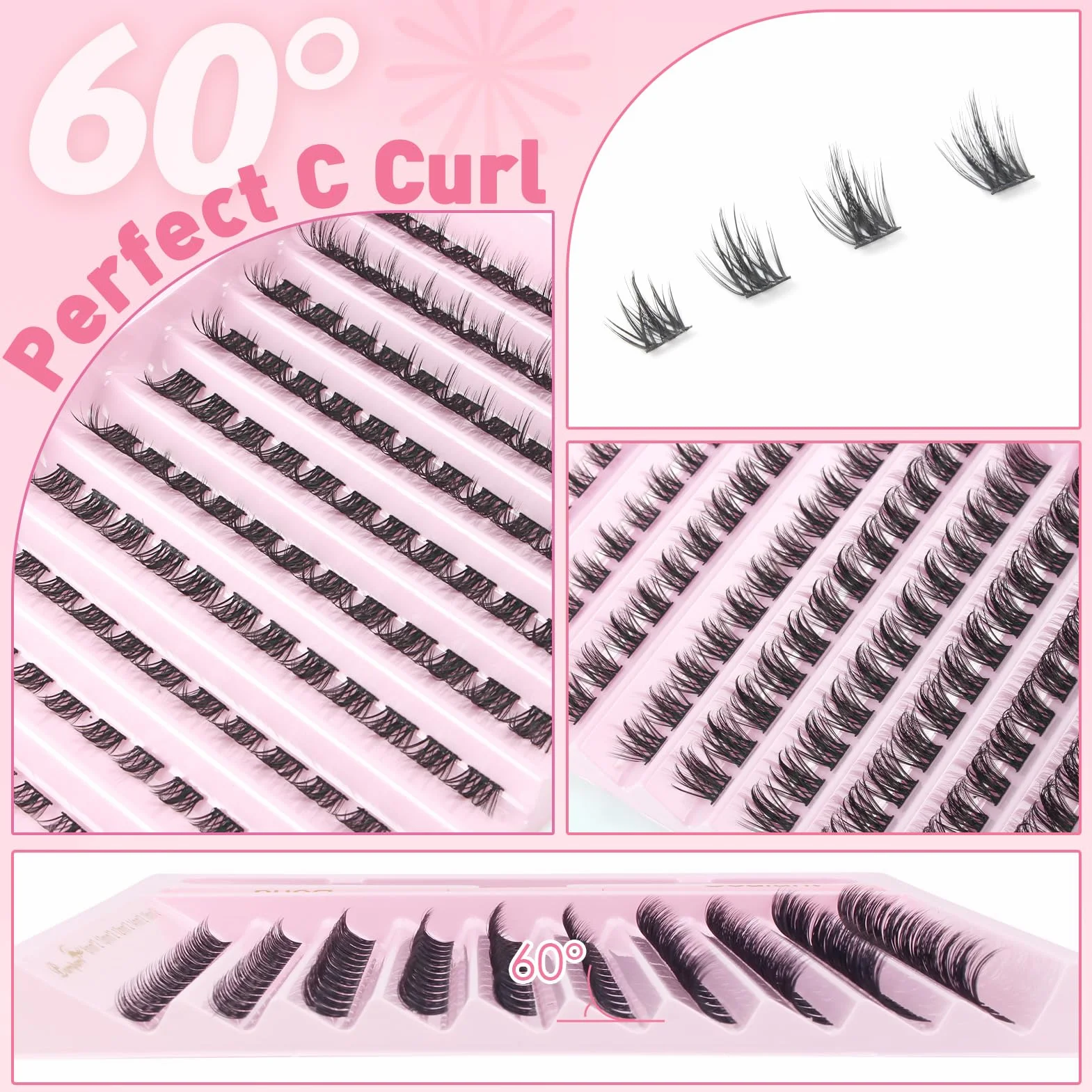 Parriparri Ciglia Finte Kit con Colla Naturali Ciuffetti Bond e Seal Morbide Extension Ciglia