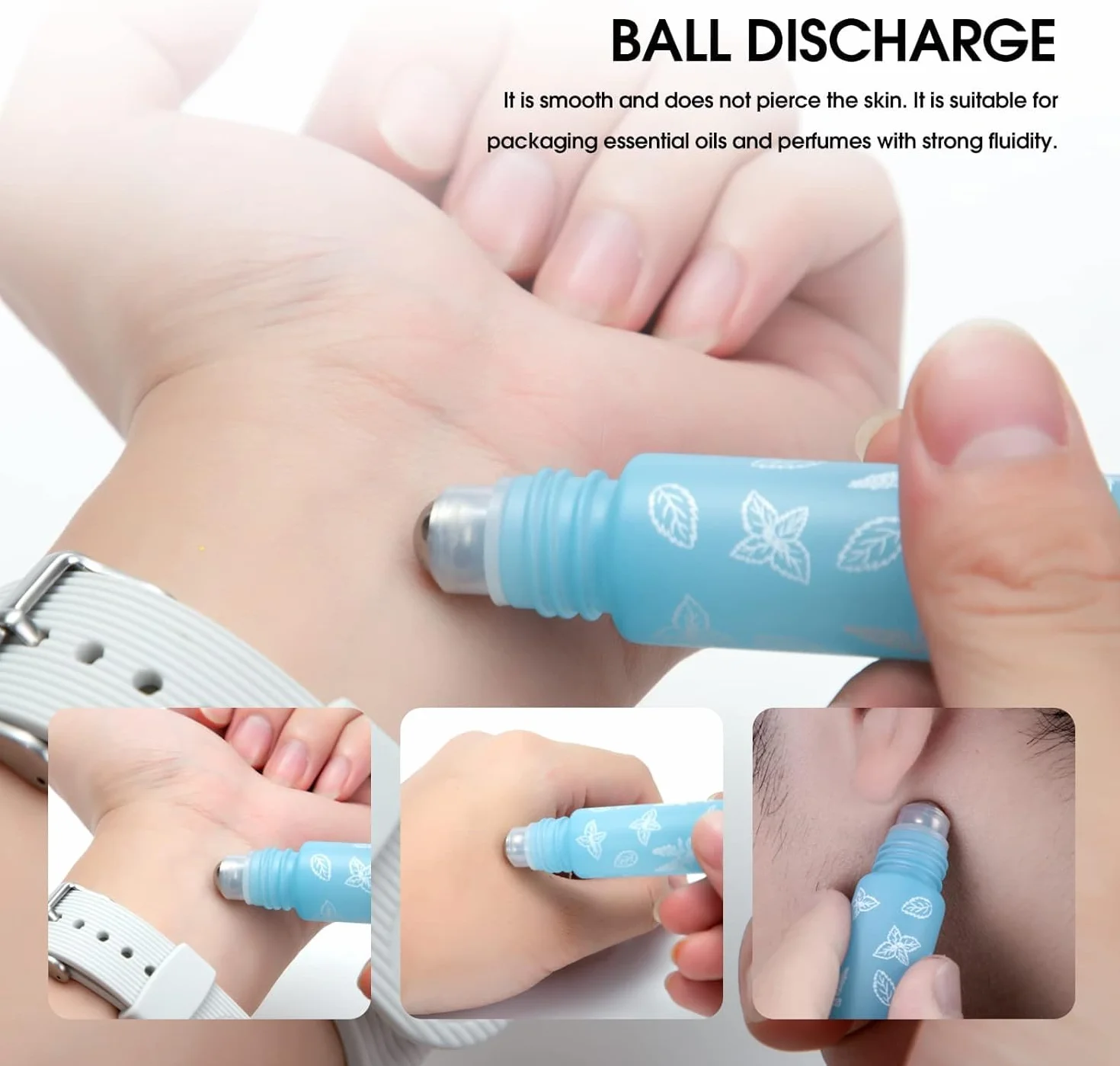 Flaconi Roll-On 10 ml, 8 Pezzi Colorati con Sfera in Acciaio Inox, Ricaricabili, Roller in Vetro per Oli Essenziali, Profumo, Olio per Labbra – Perfetti per Cosmetici DIY e Aromaterapia