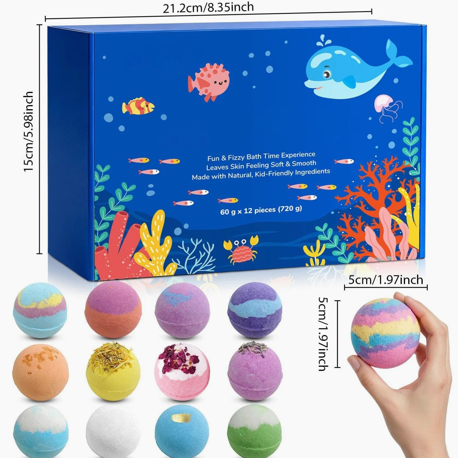 Bagnoschiuma Effervescente Palla di Sale Detergente con Giocattoli | 12 Pezzi Palline Effervescenti da Bagno Profumate per Bambini Per Donne, Mamme, Uomini, Nonne, Ragazze, Giovani, Famiglia,