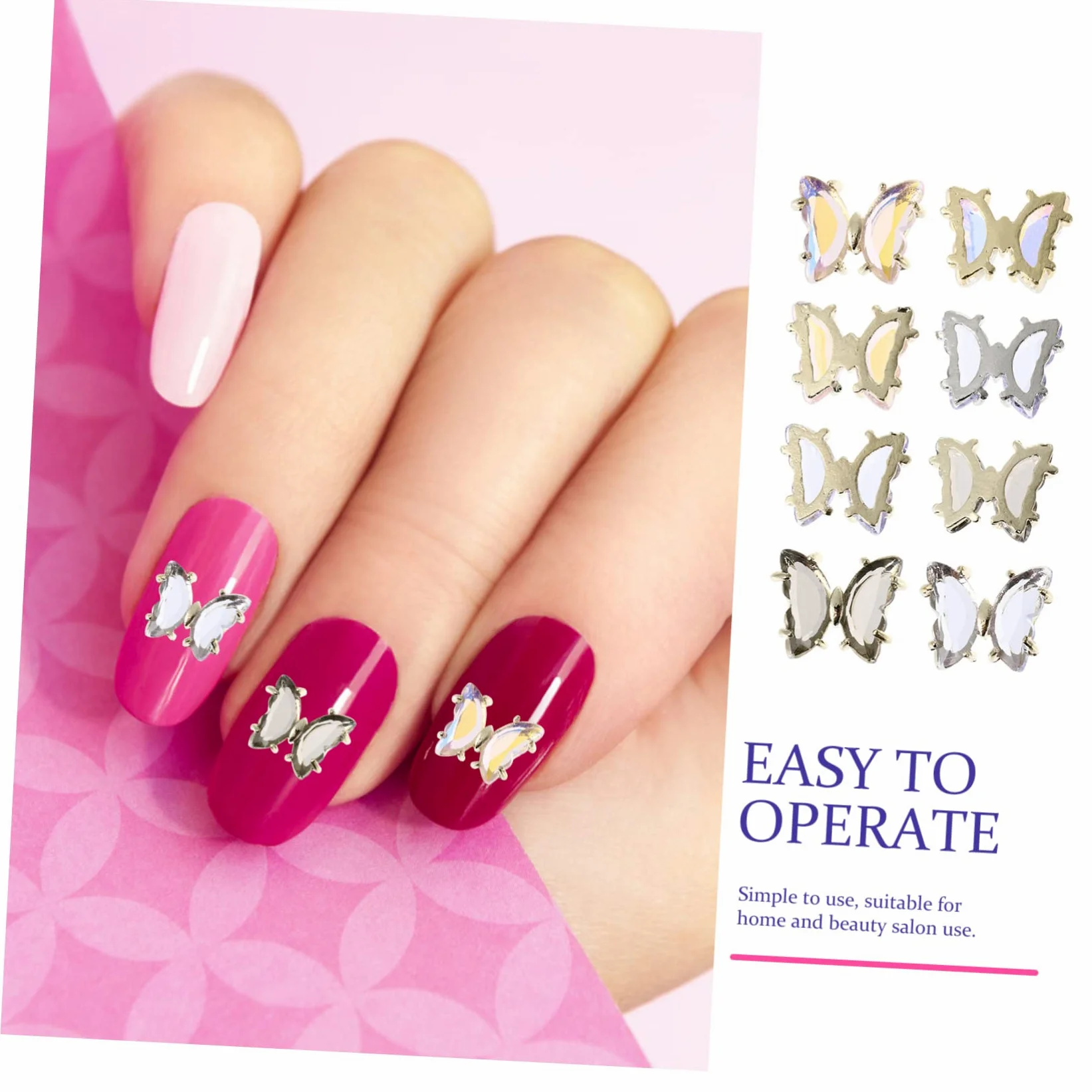 CALLARON 5 Set Ciondoli Per Unghie Decorazioni Per Nail Art Per Manicure Per Feste E Speciali 40 Pezzi*5
