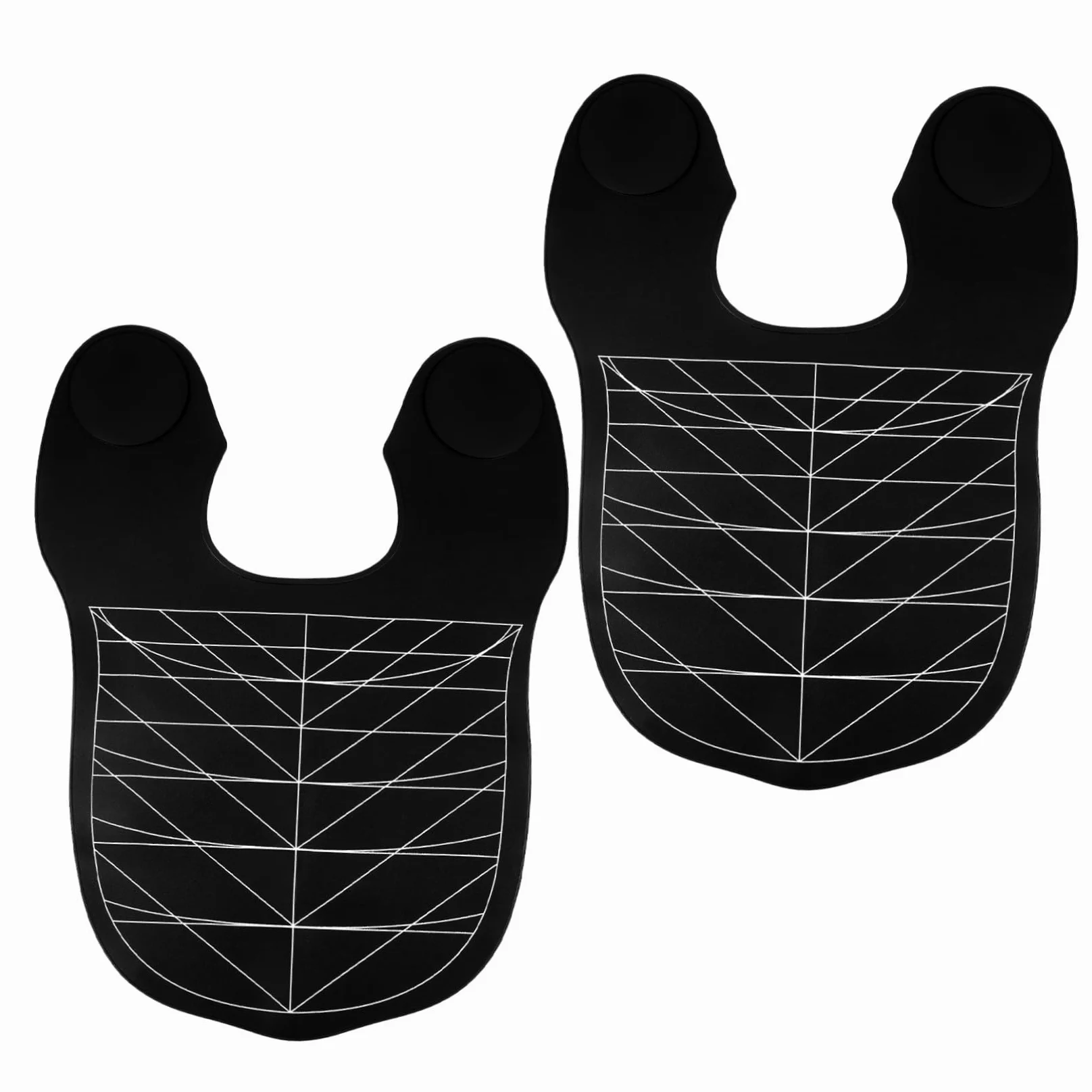 Mantello da Parrucchiere in Silicone Nero, Collare Tinta Chioma, 2 Pezzi | Riutilizzabile, Pulizia Facile, Protezione, Comfort Ergonomico, per Casa e Salone Professionale