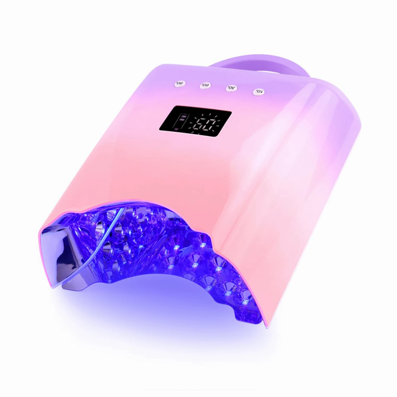 Multicolor2,Lampada per Unghie Ricaricabile Lampada UV LED per Unghie in Gel asciuga Smalto in Gel asciuga Unghie da 78 w Lampada per Unghie ad Asciugatura Rapida 10 Secondi