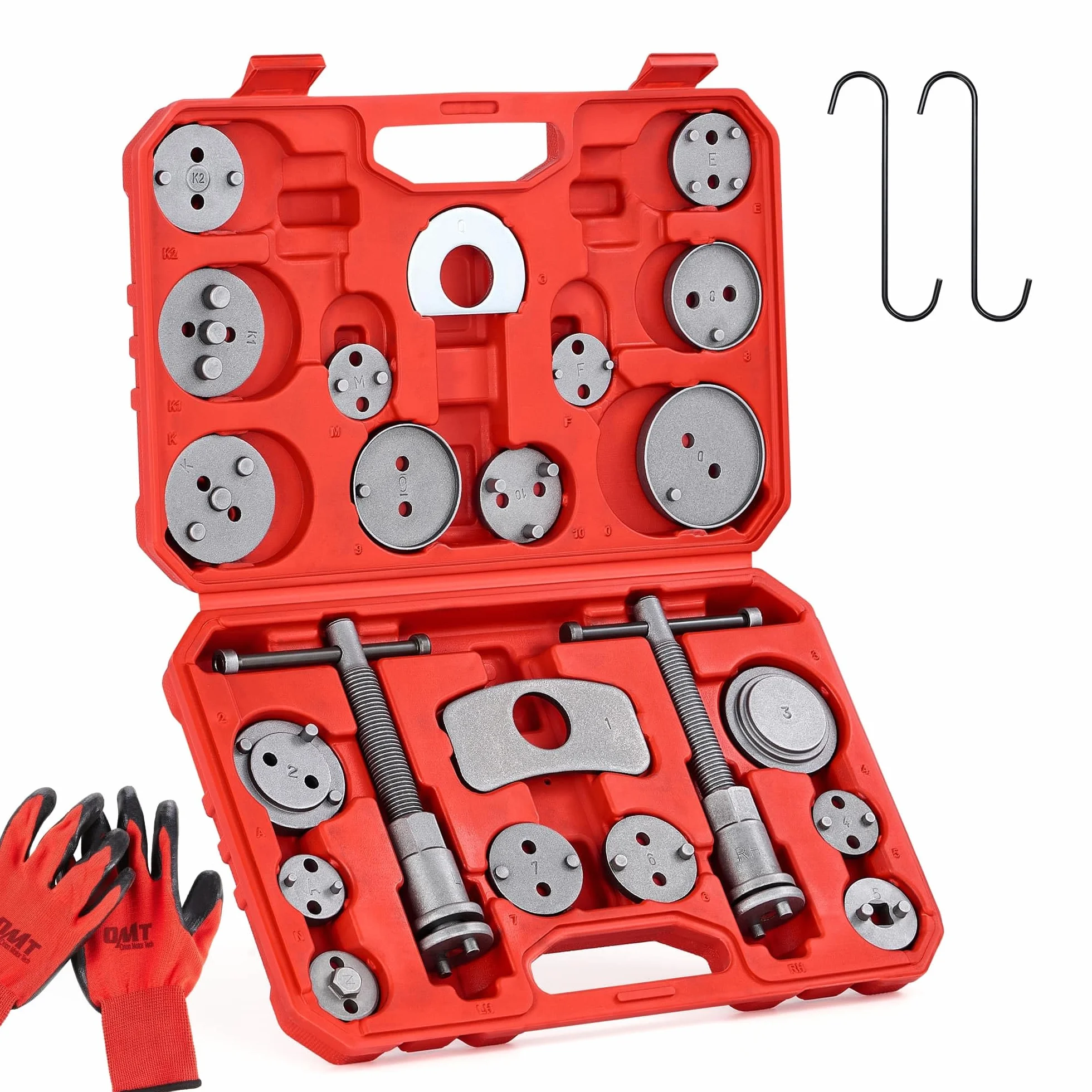 Orion Motor Tech Set di Arretratore Pistoncini Freni e Ripristino Pistone del Freno, Pinza Freno a Disco Universale 24 Pezzi con Custodia
