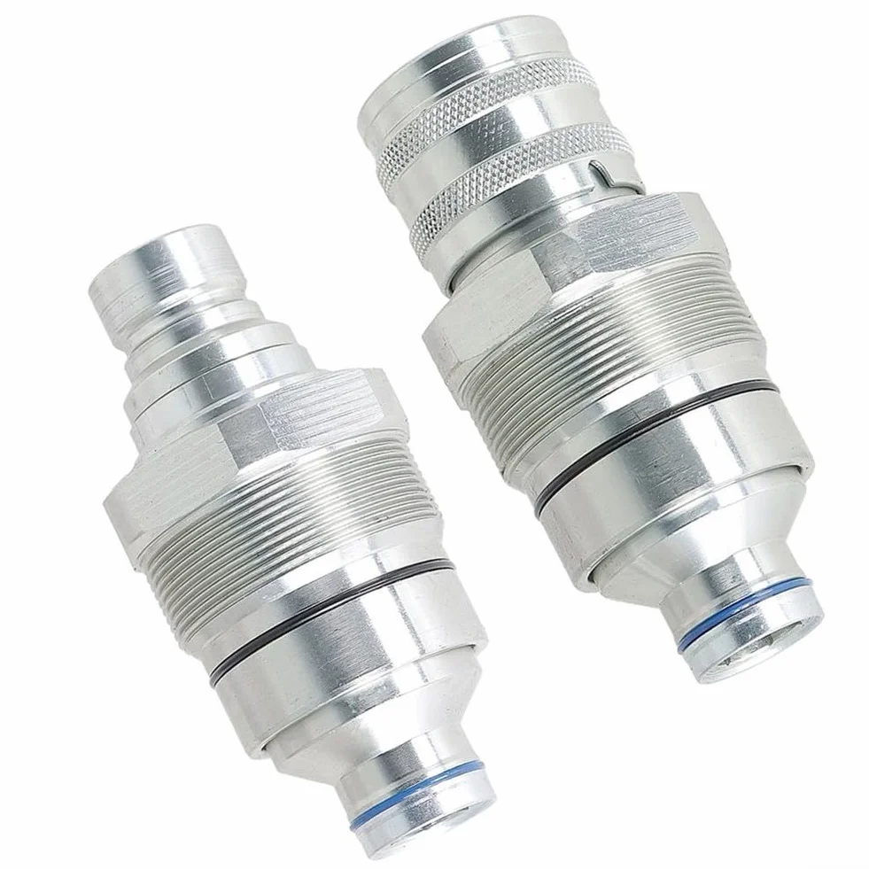 Kit accoppiatore maschio e femmina a faccia piatta (7246802/7246799) per bobcat Skid Steer Loader, escavatori, sollevatori telescopici e macchine da lavoro, ISO 16028, filettatura 1/2", filettatura 48