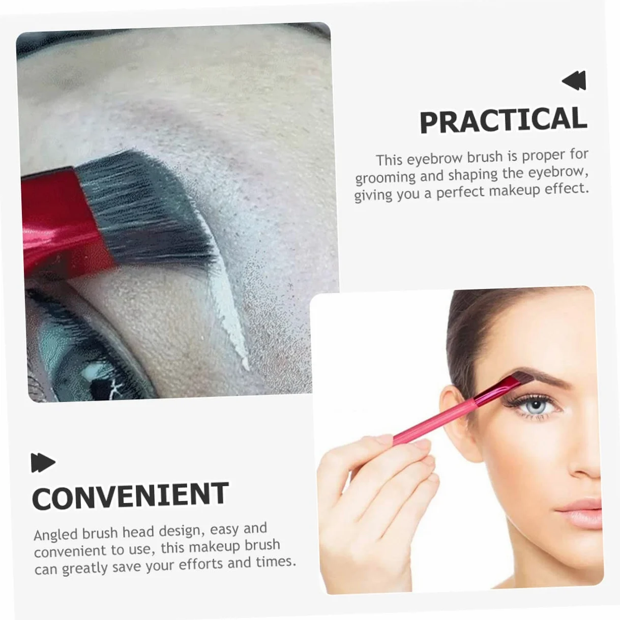 10 Pezzi Pennello Per Sopracciglia Pettine Per Sopracciglia Correttore Per Sopracciglia Sopracciglio Ad Angolo Pennello Per Eyeliner Mancare Trucco Pelliccia Sintetica