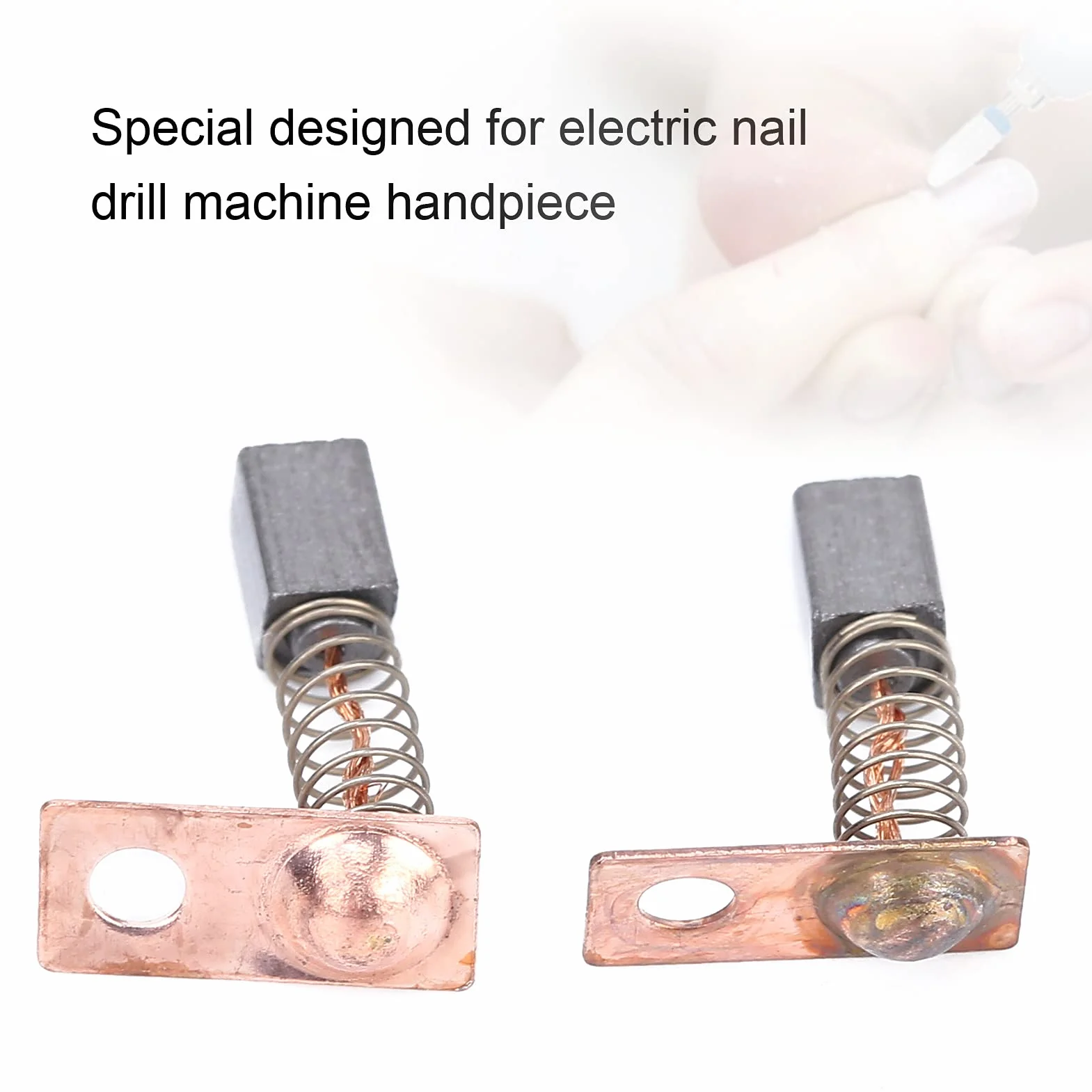 Spazzola in carbone per manipolo per trapano per unghie, accessorio per manipolo per trapano per unghie Testa per trapano per unghie per la casa per il negozio di manicure