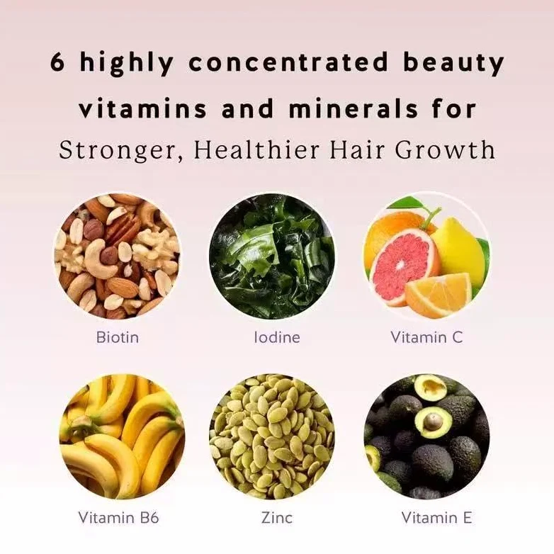 𝐁𝐢𝐨𝐭𝐢𝐧 𝐆𝐮𝐦𝐦𝐢𝐞𝐬 - per capelli, pelle e unghie, per una crescita più rapida dei capelli, unghie più forti e una pelle sana - Vegano