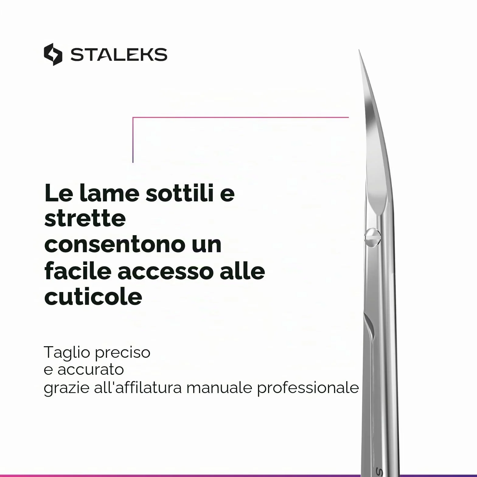 STALEKS Forbici professionali per cuticole Expert 50 tipo 3
