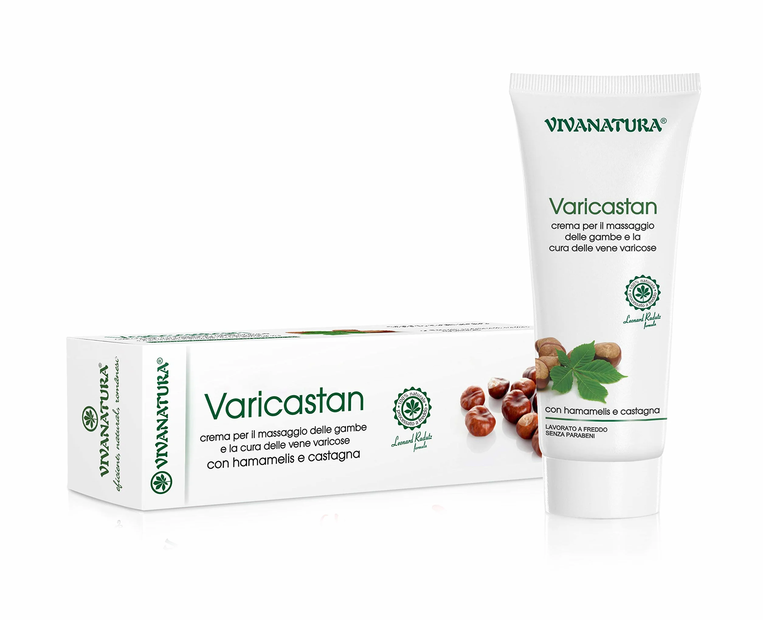CREMA CONTRO LE VENE VARICOSE PRIMO CLASSIFICATO 2019-2021 VARICASTAN VIVANATURA 100% NATURALE SENZA PARABENI LAVORATA A FREDDO IMBALLO ITALIANO L'ORIGINALE 100%