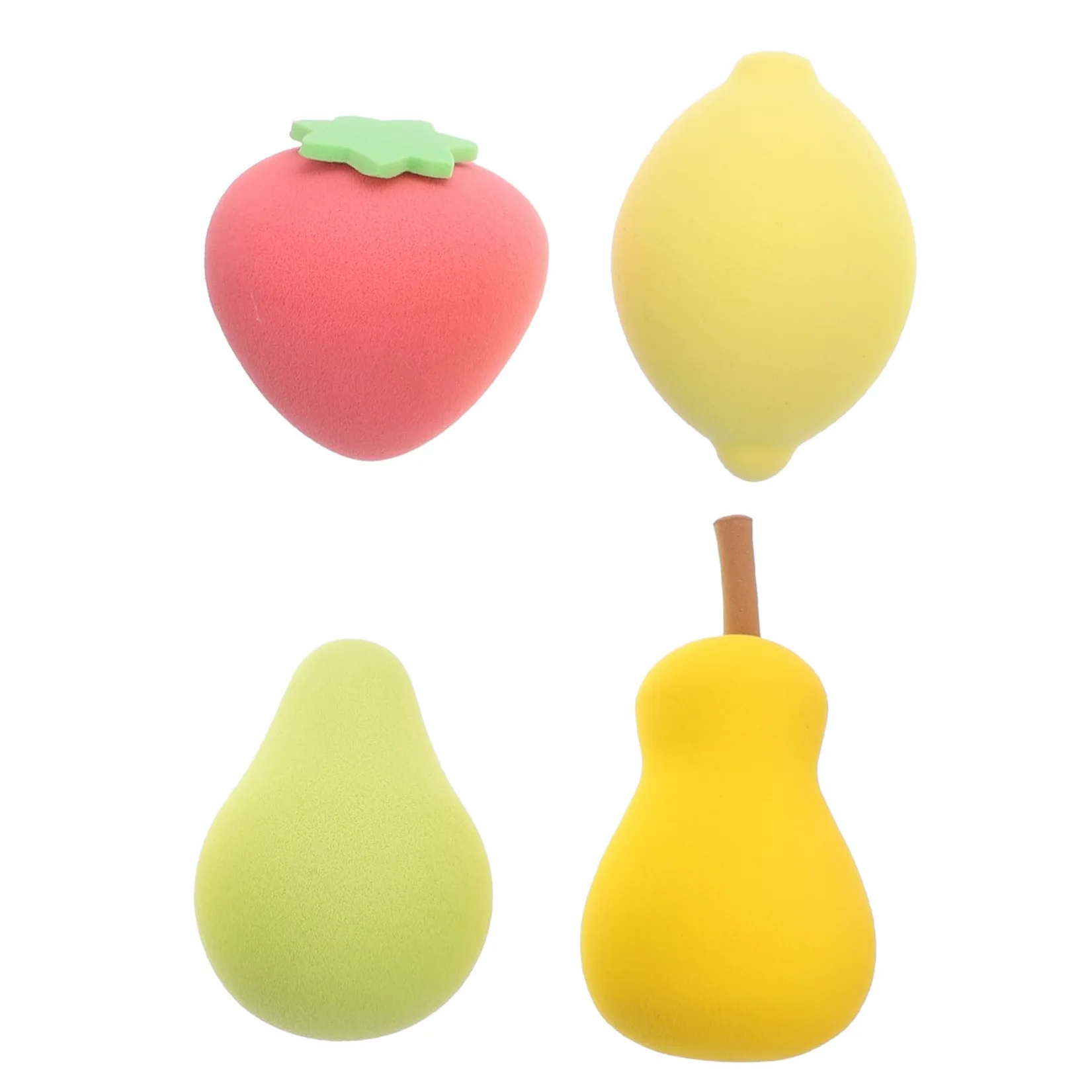 Didiseaon 20 Pz di bellezza di frutta a quadrati spugna crema soffio di cipria impastatrici Piumini da cipria portatili piumini cosmetici per ragazze