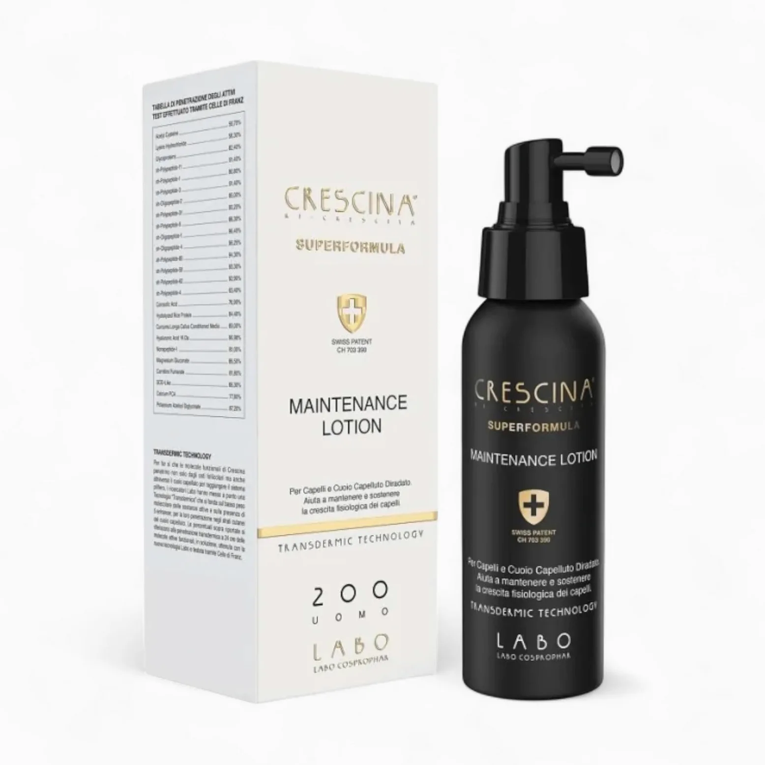 Crescina Ri-Crescita Superformula Maintenance Lotion Trattamento Anticaduta in Lozione Spray Uomo 200 100ml