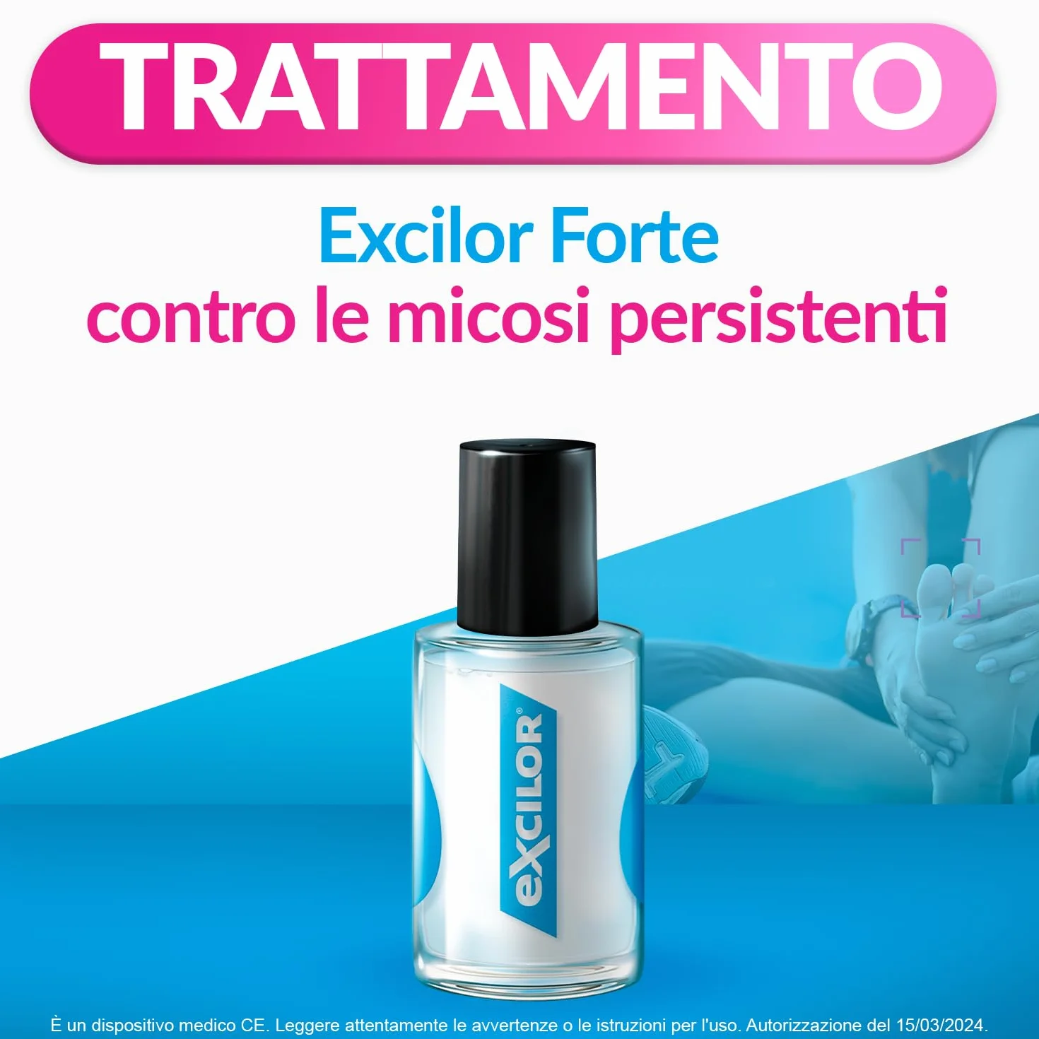 Excilor Micosi dell’unghia Forte, Trattamento Micosi Unghia Attivo, 30 ml