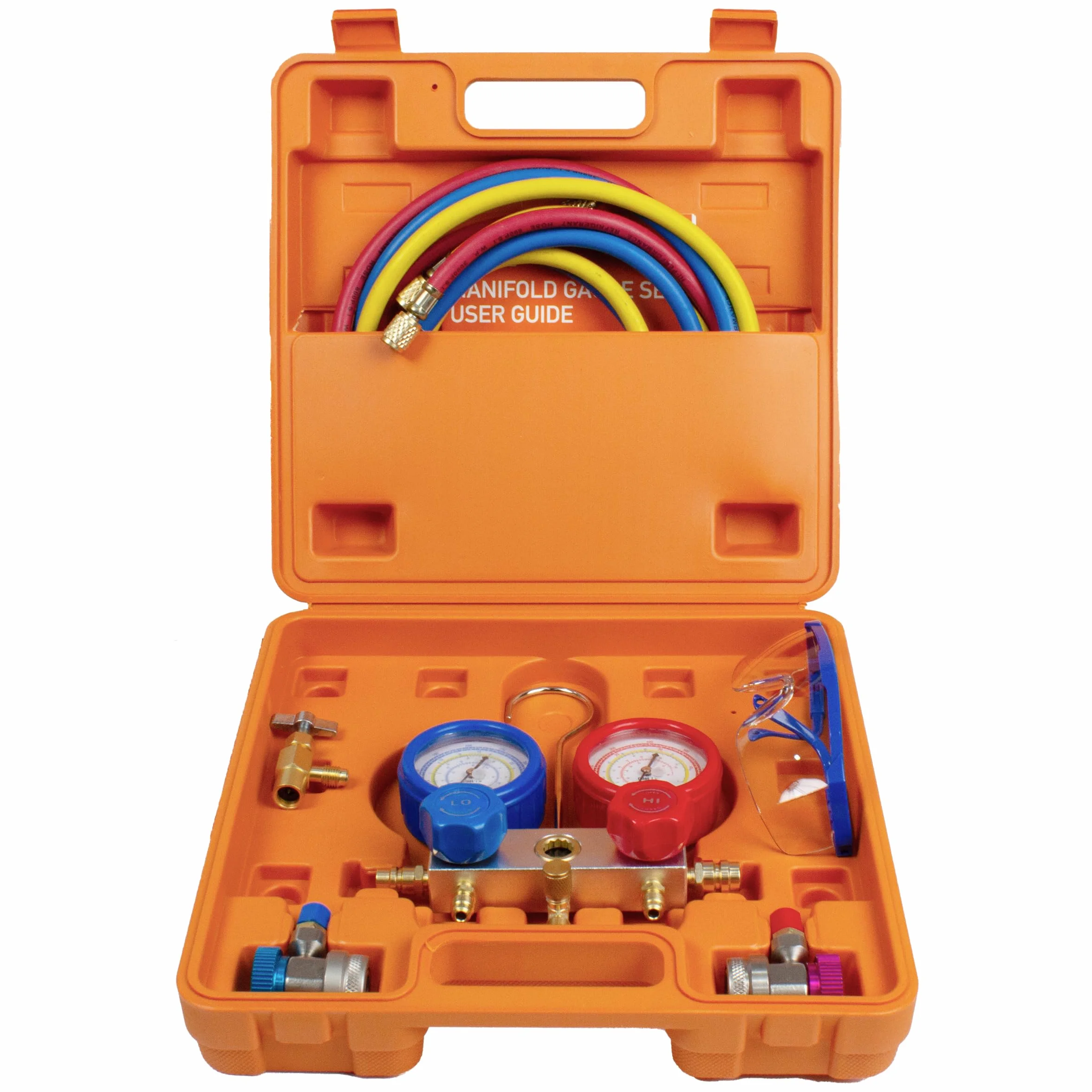BACOENG Manifold Gauge Kit R134A R410A R407C 1.5m Tubi Set Manometri Condizionatori