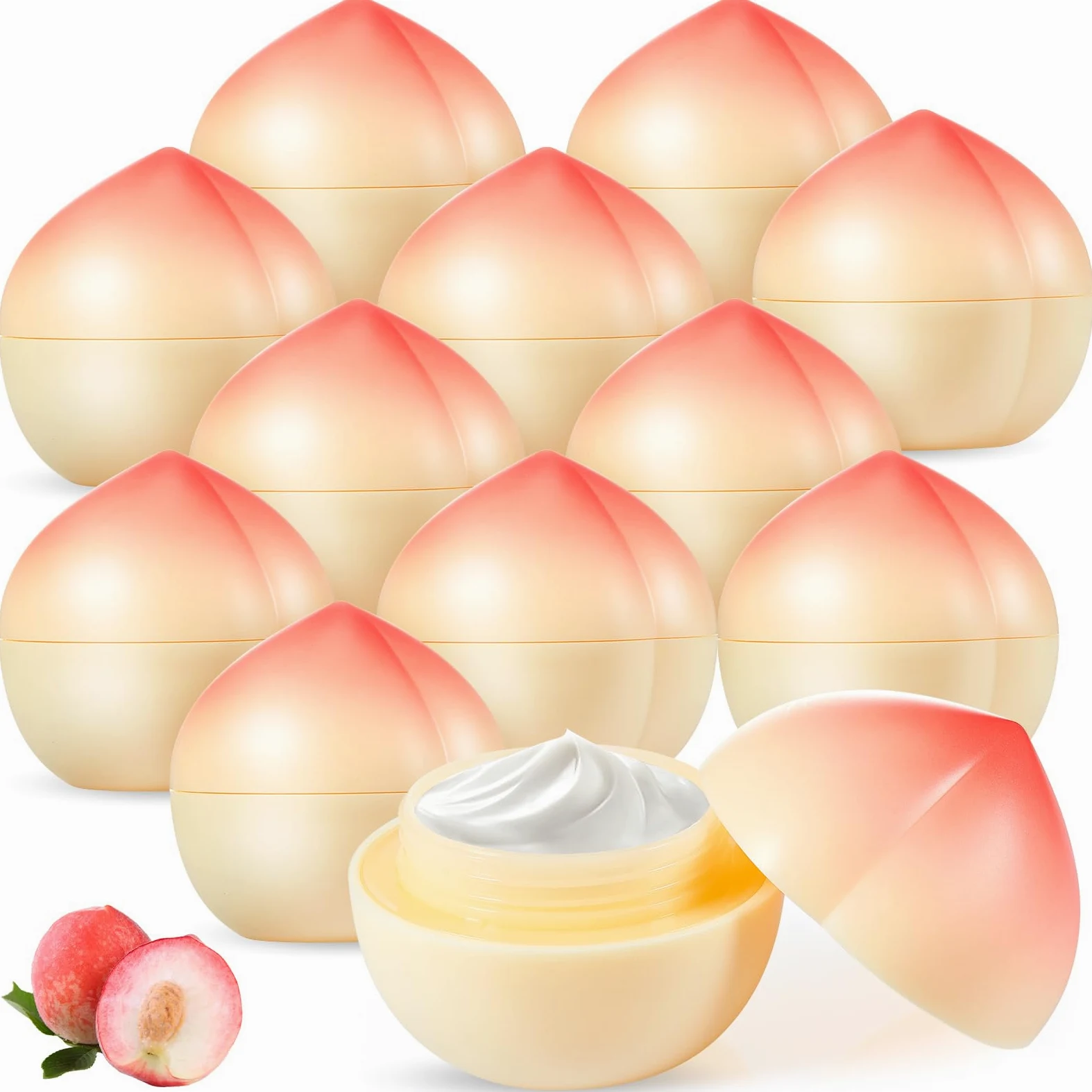 Set di 12 creme mani alla pesca da regalare a donne, divertente regalo di Natale con crema mani alla frutta per insegnanti, madri, infermieri, addio al nubilato e dipendenti.