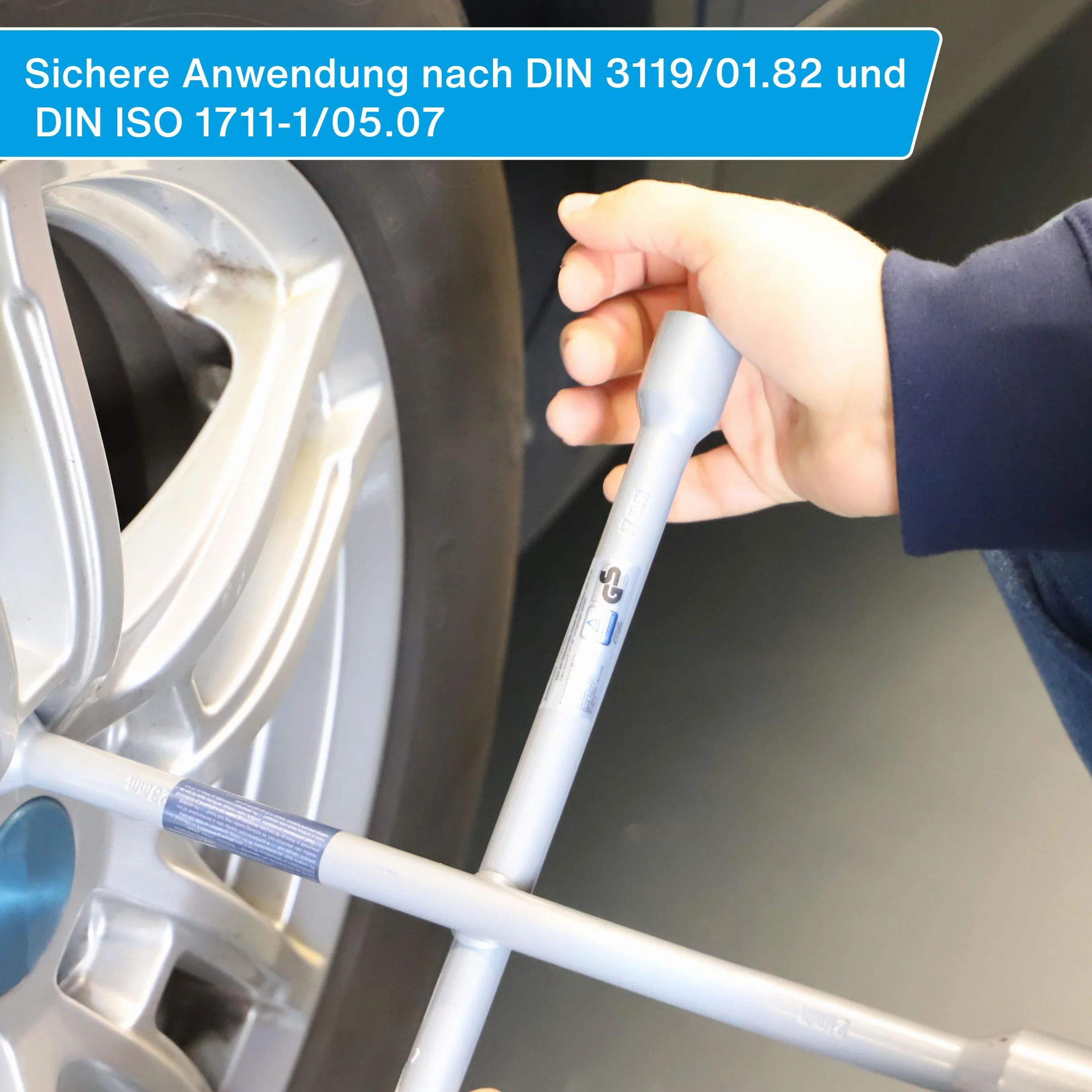 Cartrend Chiave a Croce 10870 per Pneumatici Argento