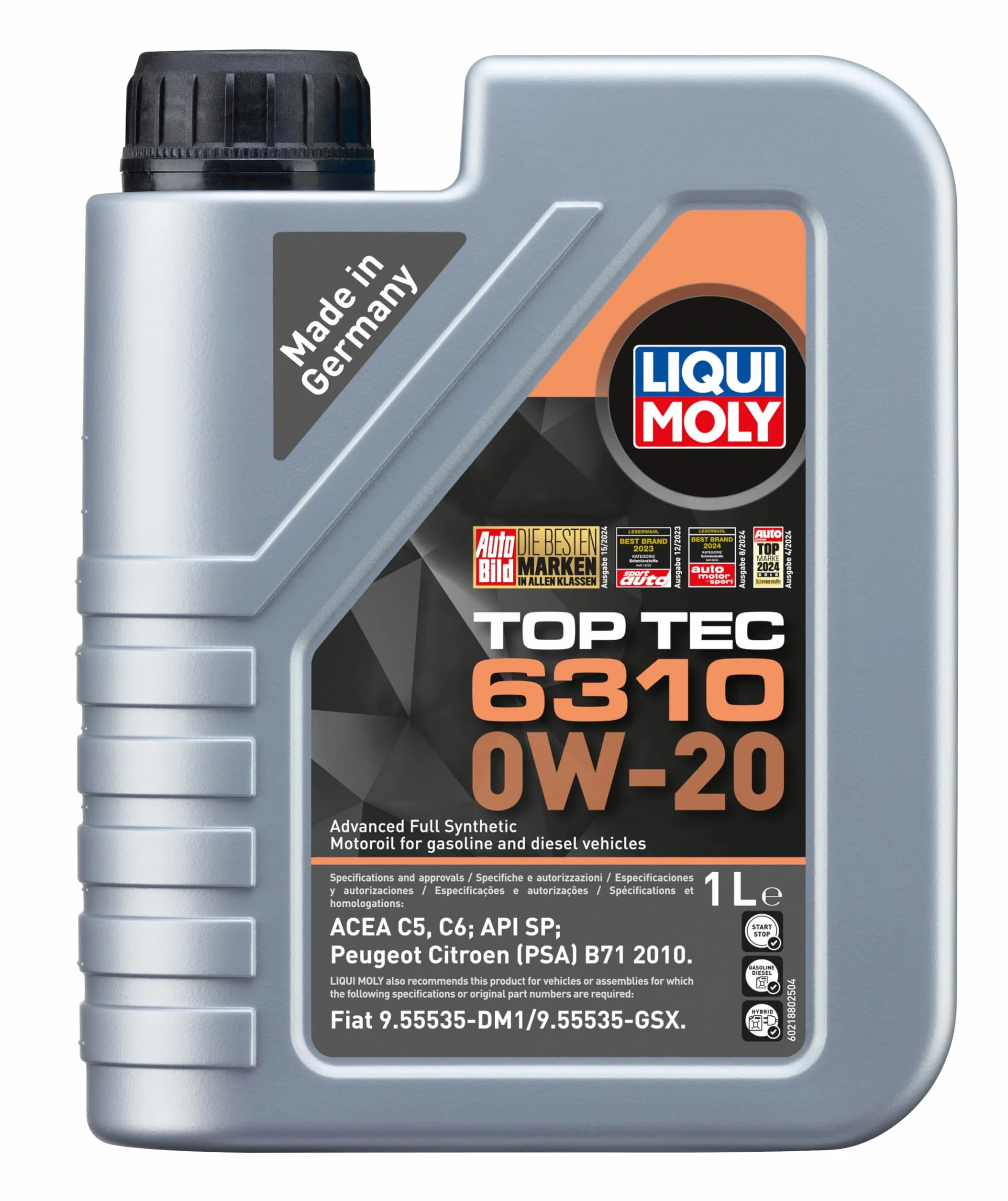 LIQUI MOLY Top Tec 6310 0W-20 1 L Oli motore Pieno sintetico avanzato