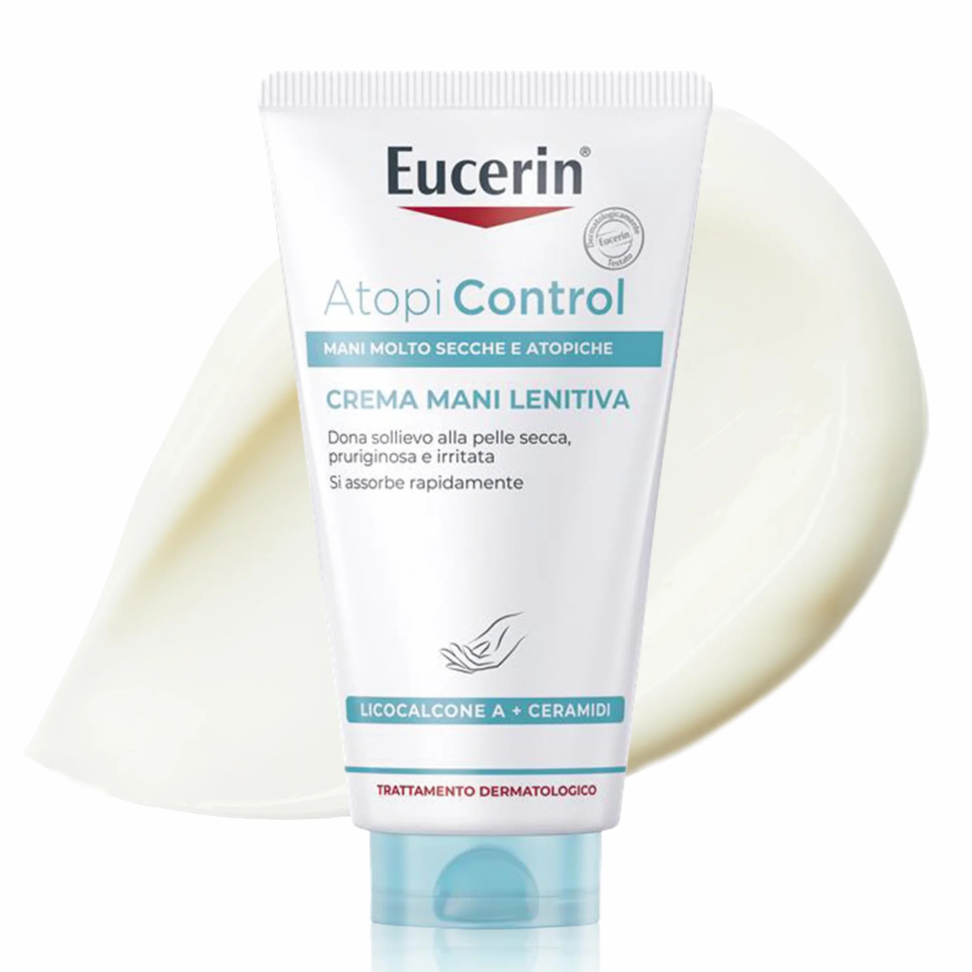 Eucerin Atopi Control Crema Mani Lenitiva 75 ml Crema dermatite atopica mani Ceramidi pelle secca screpolata eczema