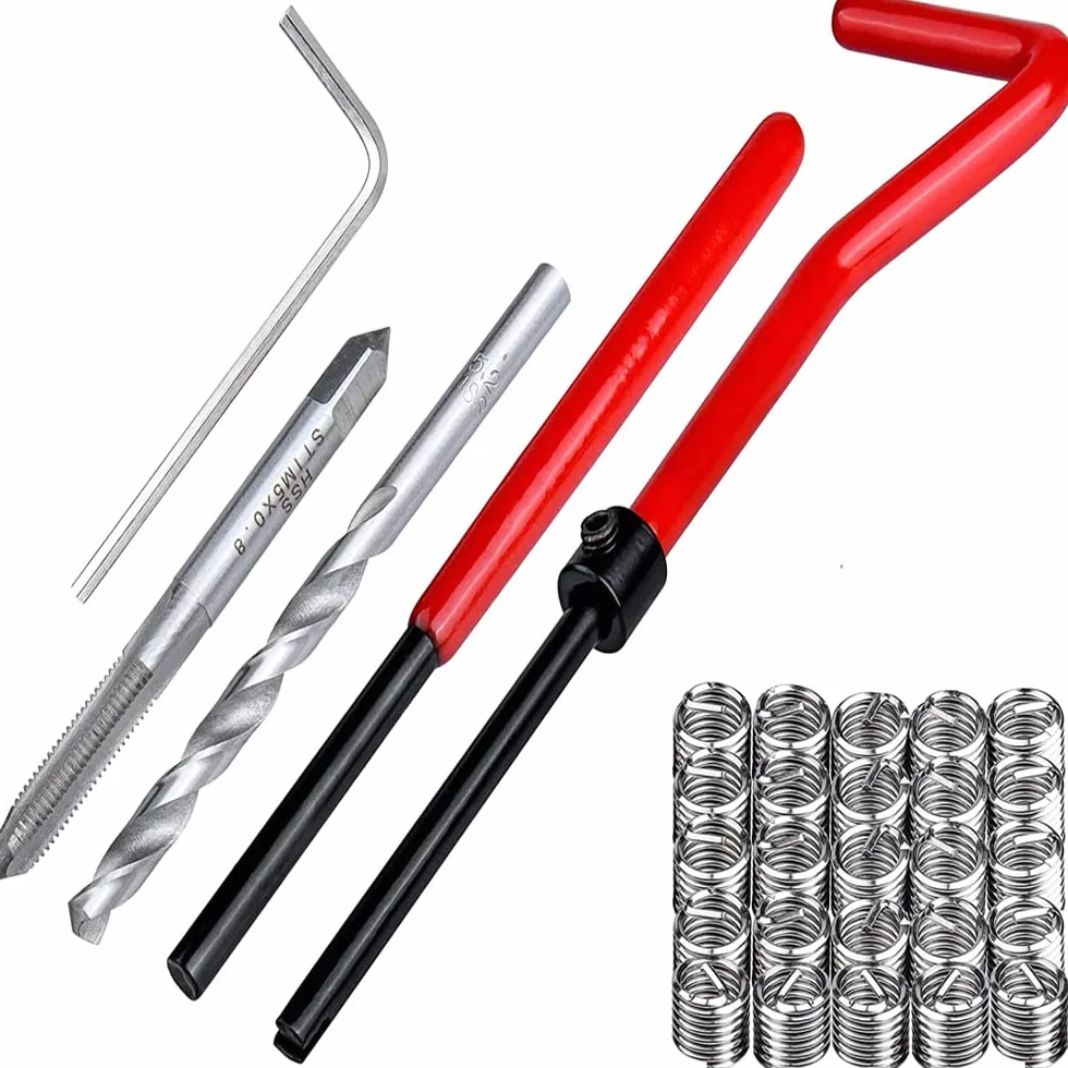 Helicoil Kit riparazione filettature M5X0,8mm 30 pezzi inserti metrici trapano manuale