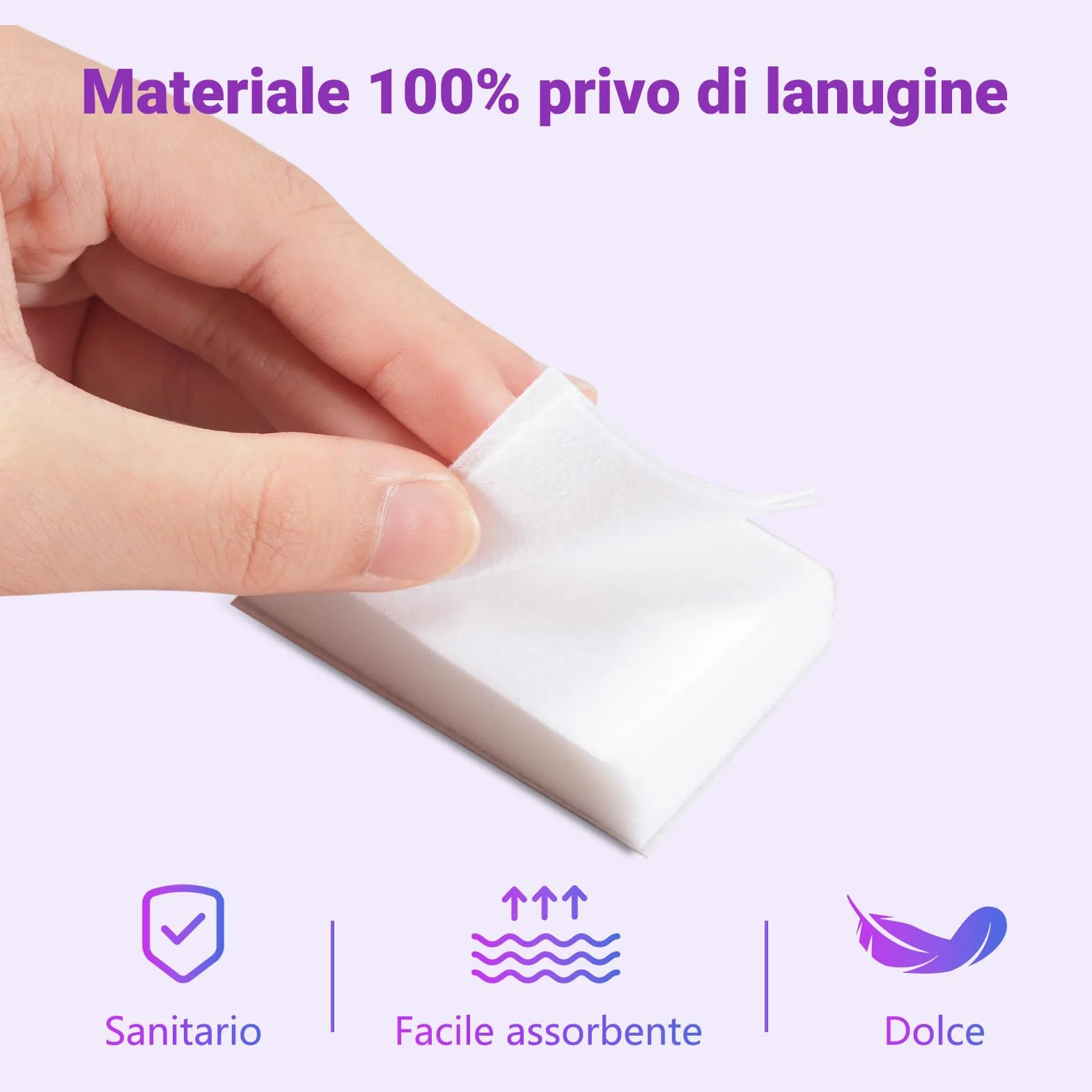 630 Pezzi Pad Unghie Sgrassare, Dischetti Cotone Senza Pelucchi Pulizia Unghie e Gel Bianco