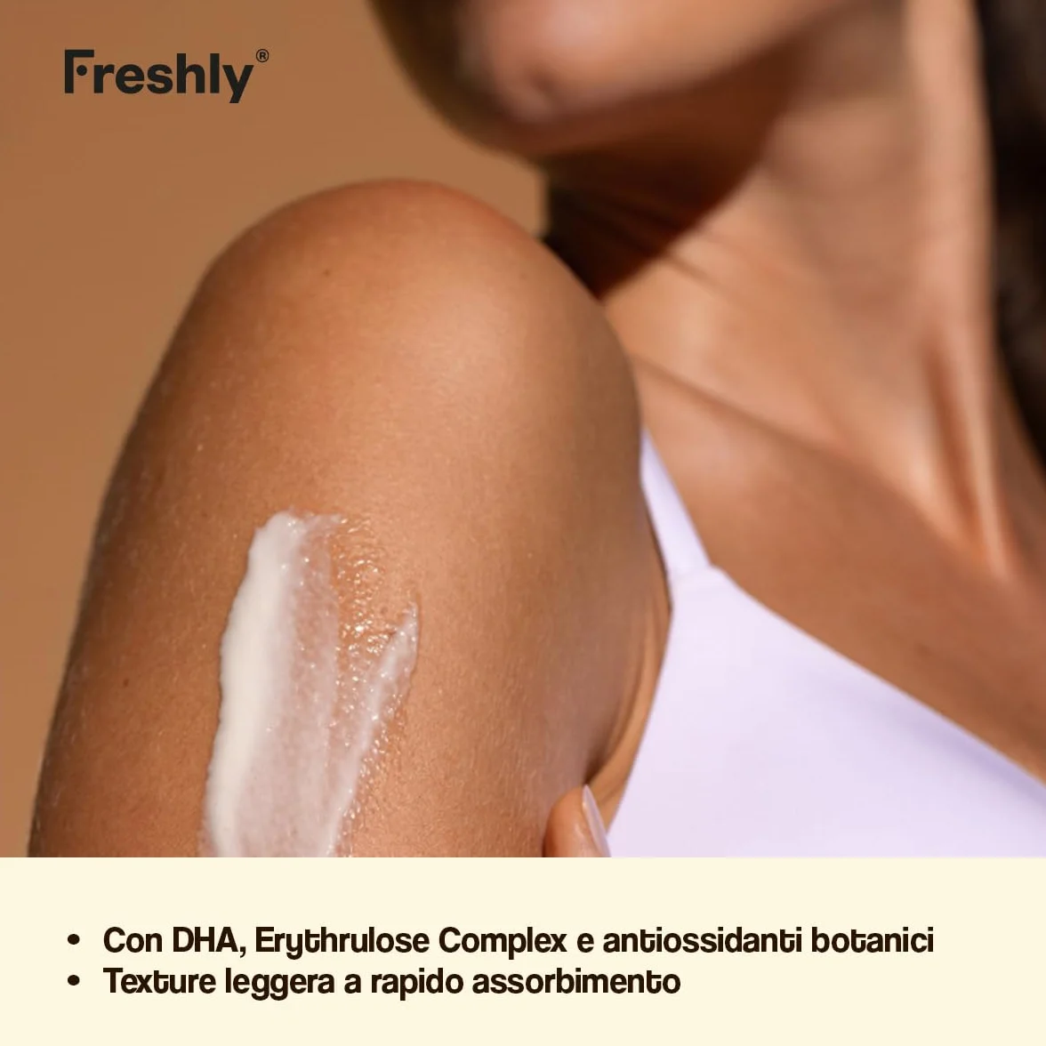 Freshly Cosmetics | Bronzing Radiance Self-Tanning Cream | Crema Autoabbronzante Naturale | 200 ml | Abbronzatura Graduale per Viso e Corpo