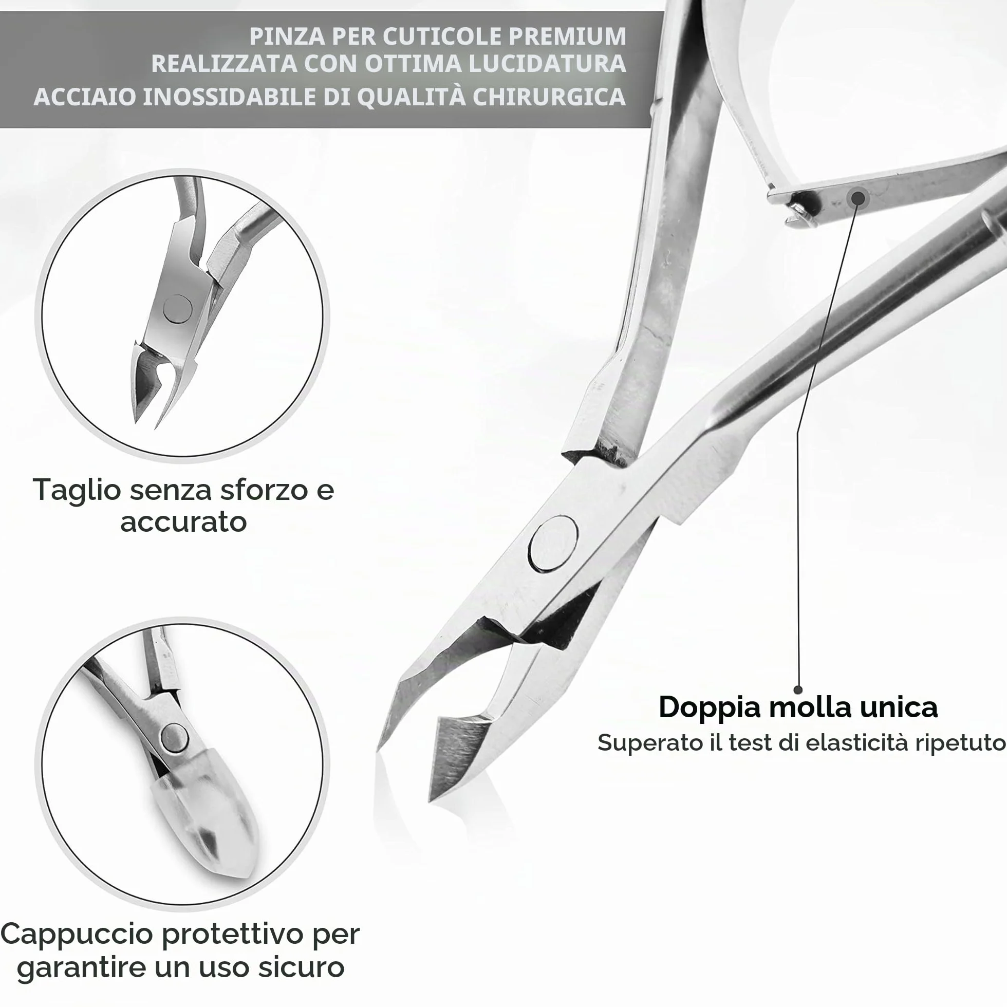 Profesjonalny 3 w 1 Zestaw do Pedicure Manicure z Nożyczkami i Cążkami do Skórek