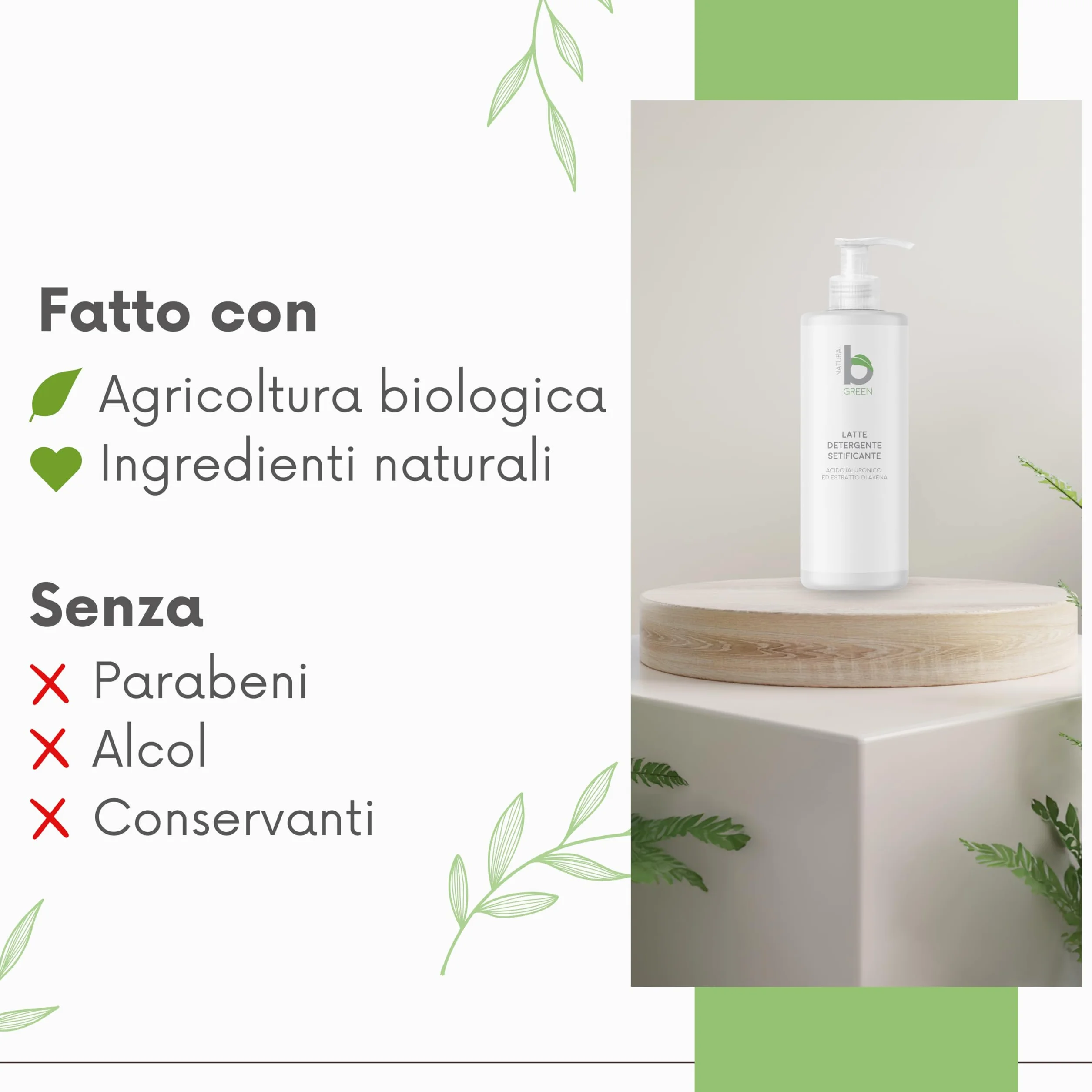Latte Detergente Struccante Naturale 500 ml Biologico Made in Italy