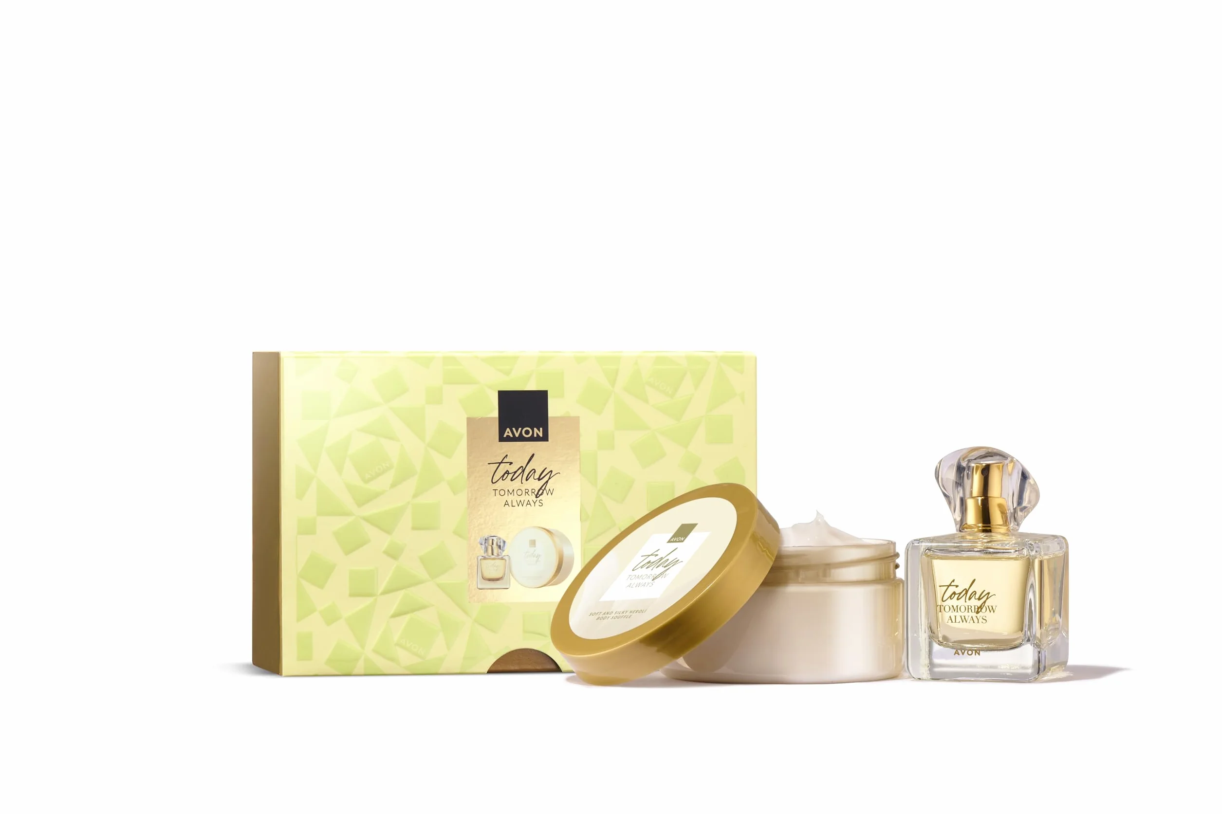 AVON Set Regalo TTA Today Lei Eau de Parfum e Soufflé Corpo | Profumo Donna Lunga Durata | Fragranza Floreale, Legnosa e Sensuale con Fiori di Neroli e Sandalo | 50ml + 200ml