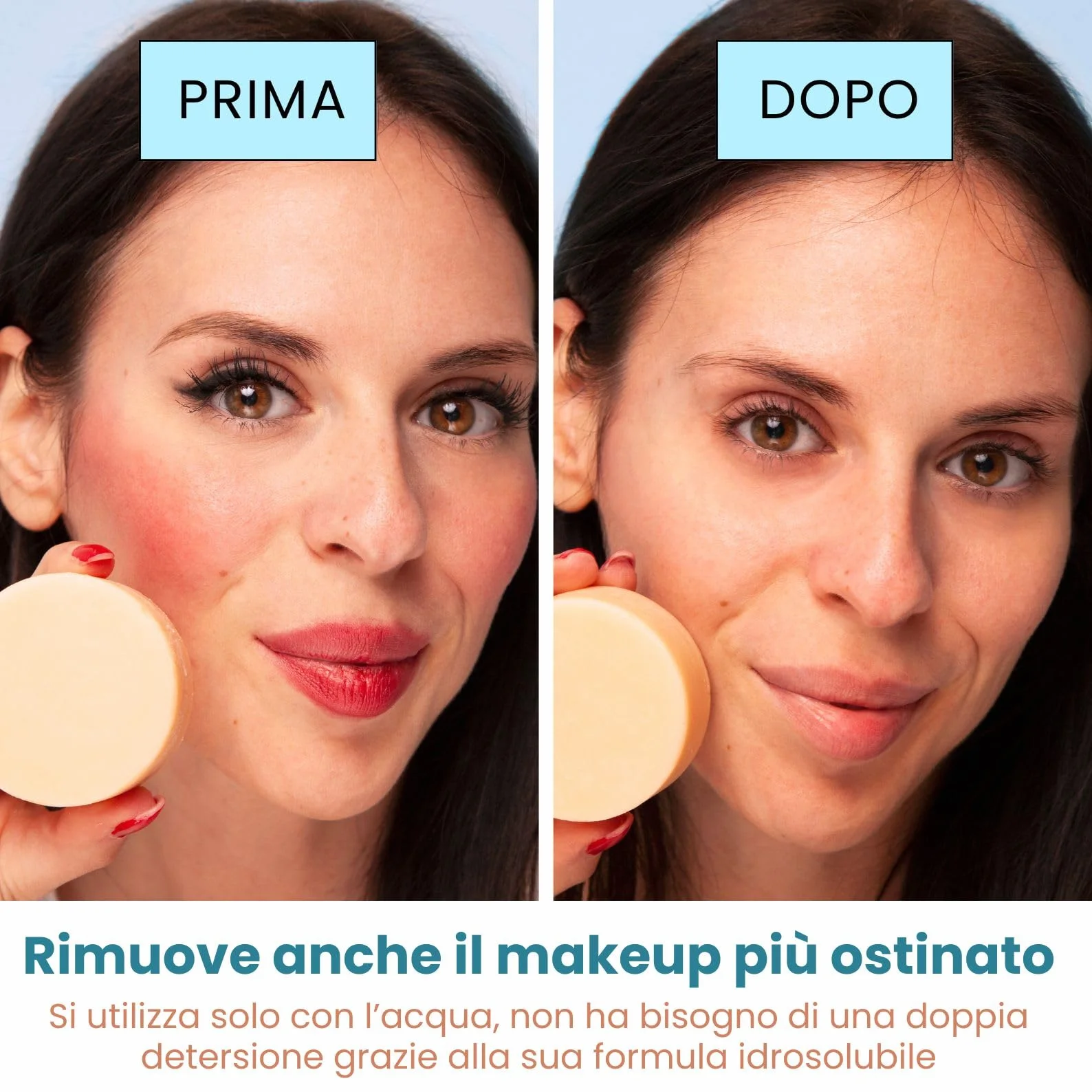 Enooso Balsamo Struccante Solido Waterproof Viso e Occhi con Bakuchiol, Vitamina E, Olio di Moringa e Cocco, 50g
