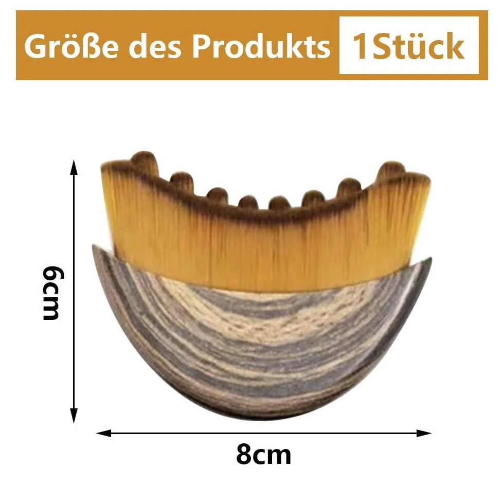 Spazzola per Drenaggio Linfatico Viso - Spazzola Viso a Secco con Setole Morbide, Design Ergonomico con Custodia
