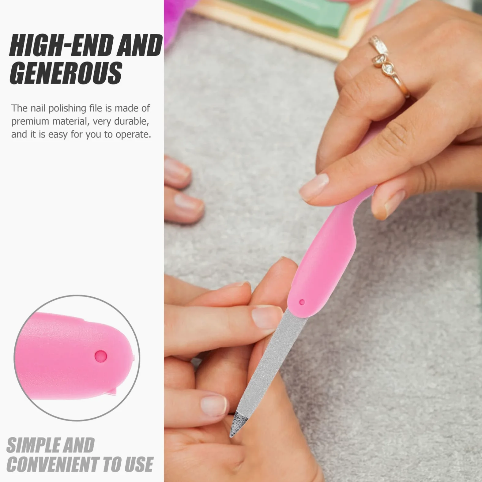 MAGICLULU 5 Set Di Lime Per Unghie Pieghevoli Per Unghie Set Di Lime Per Unghie Buffer Per Unghie E Pinzette Per Nail Art 6 Pezzi * 5