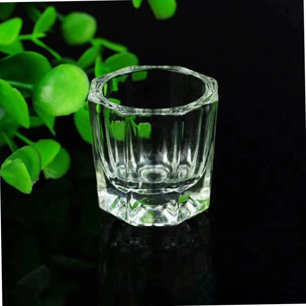 2 pezzi bicchieri per liquidi acrilici per unghie piatto per polvere bicchieri di di ricambio strumenti per vetreria lucidante (ottagonale) piatto per polvere dappen bicchieri di d