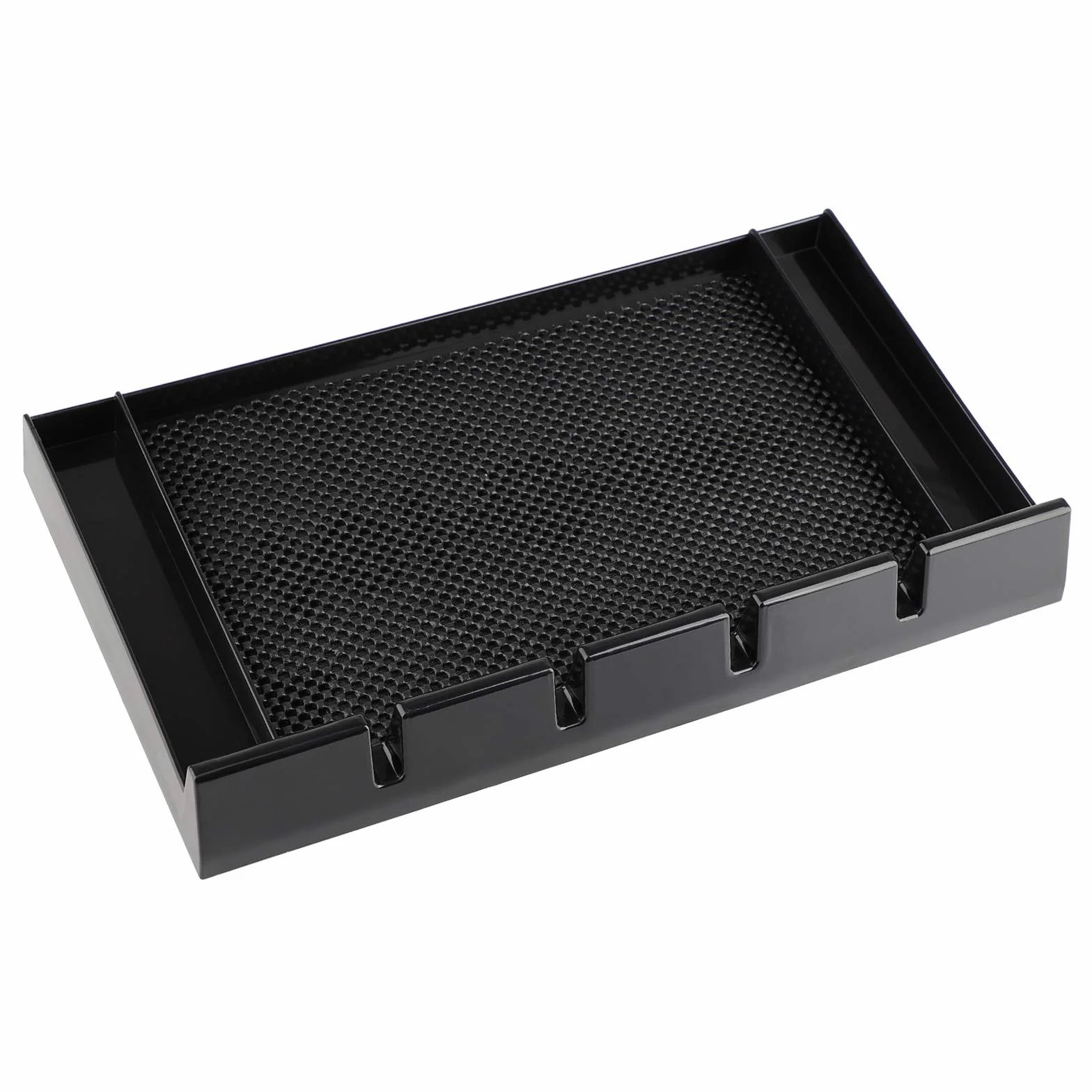 Vassoio Clipper Organizer, Segbeauty Salon Anti-slip Barer Clipper Tray con 4 tacche Professional Hair Trimmer Holder Parrucchiere Barber Tools Box Black