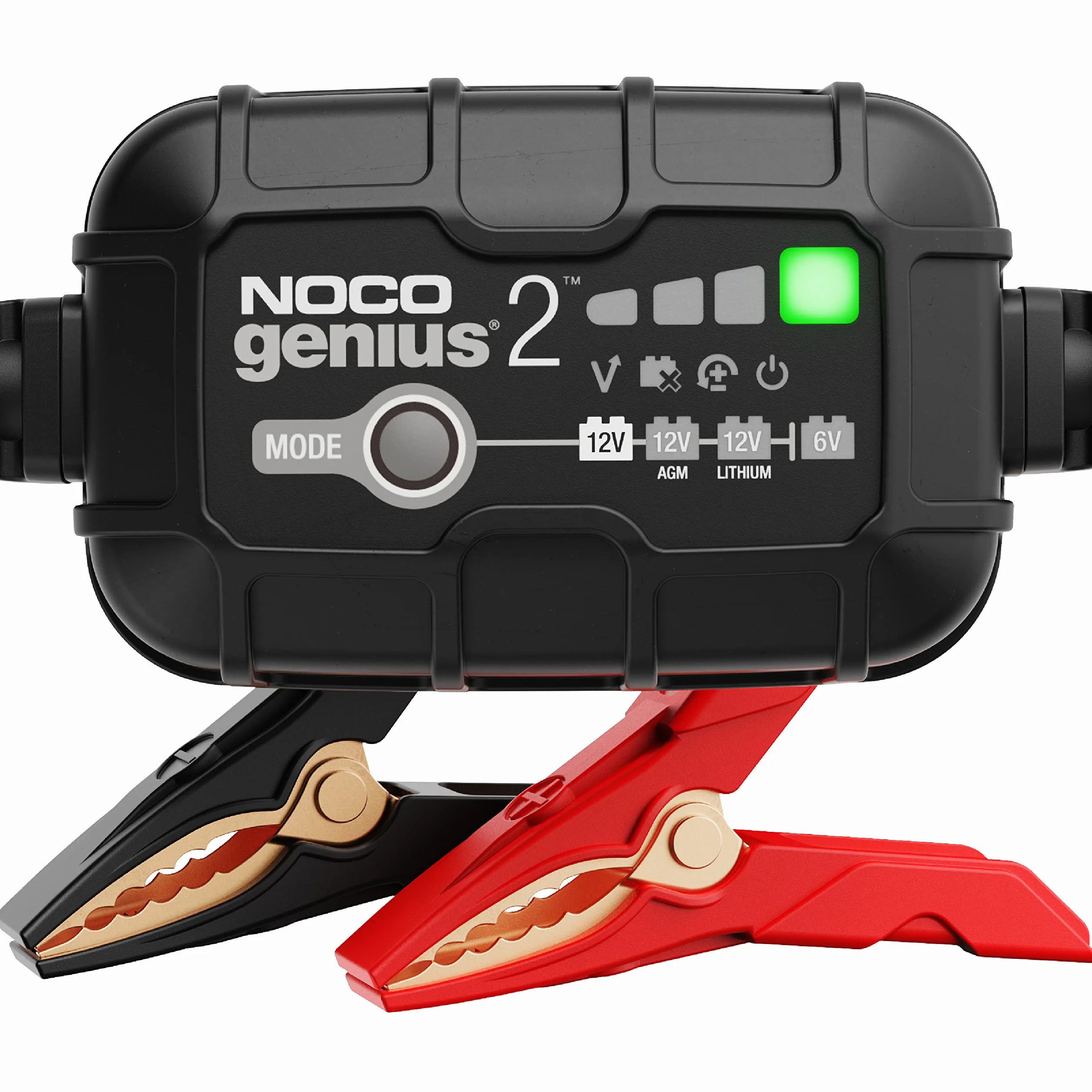 NOCO GENIUS2 Caricabatterie Intelligente 2A 6V/12V Mantenitore di Carica Desolfatatore per Batterie al Piombo e Litio