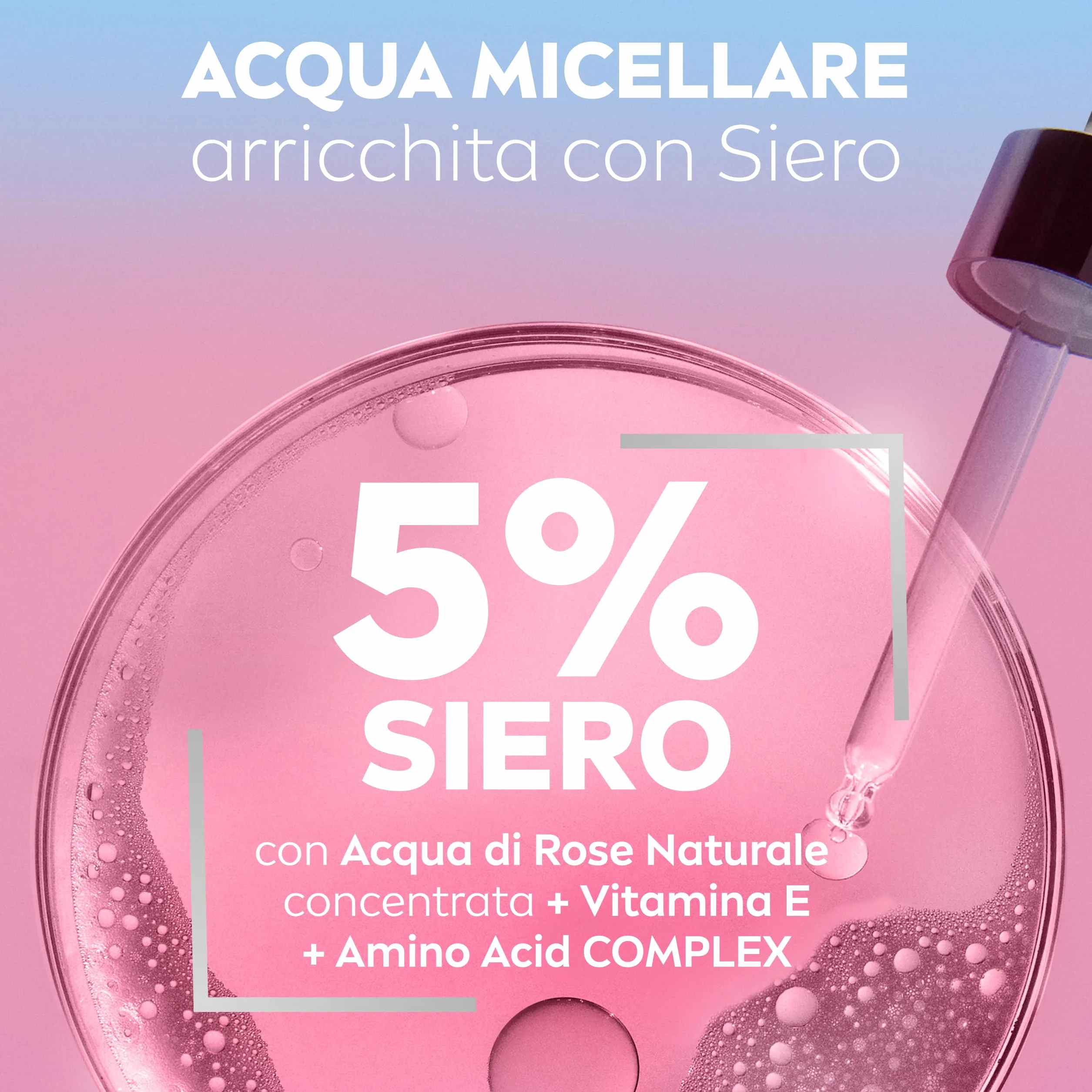 NIVEA Acqua Micellare Rose Care 400 ml Struccante Bifasico Detergente Viso Occhi Labbra