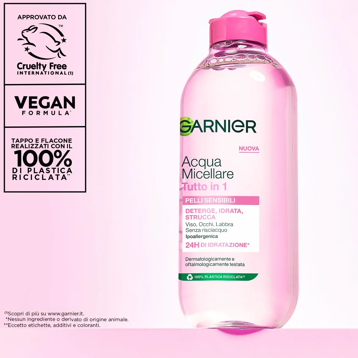 Garnier SkinActive Acqua Micellare Tutto in 1 400 ml Pelli Sensibili Micelle Glicerina