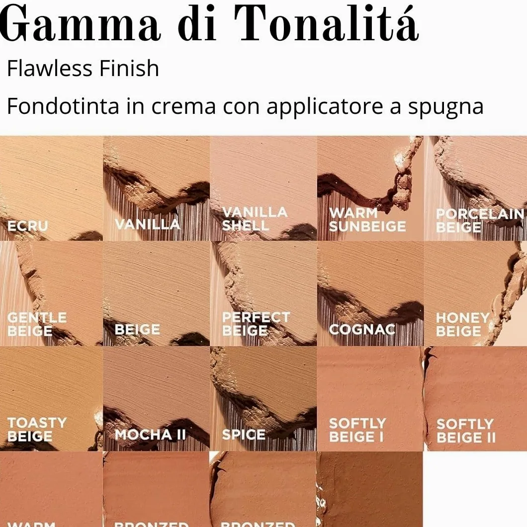 Elizabeth Arden - Flawless Finish, Trucco Compatto in Crema, Copertura da Media ad Alta, con Polvere di Diamante Micronizzata, Finitura Satinata, Include Specchietto e Spugna, 23g