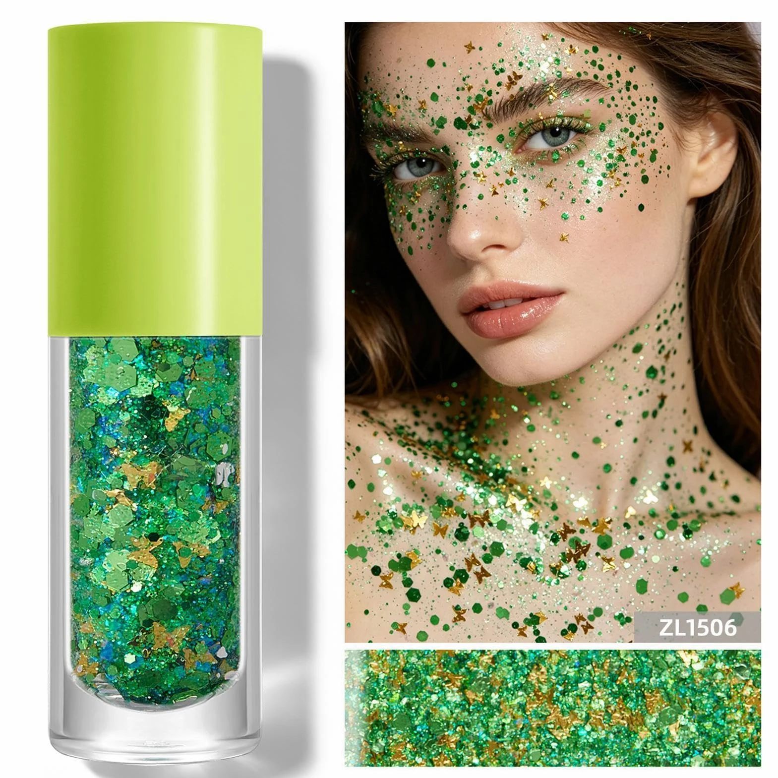 Gel Glitter Per Il Viso Effetto Scintillante Di Lunga Durata | Gel Glitter Per Viso E Corpo Per Feste, Festival, Concerti, Parate, Partite Di Calcio, Compleanni, Bambini, Ragazze E Donne