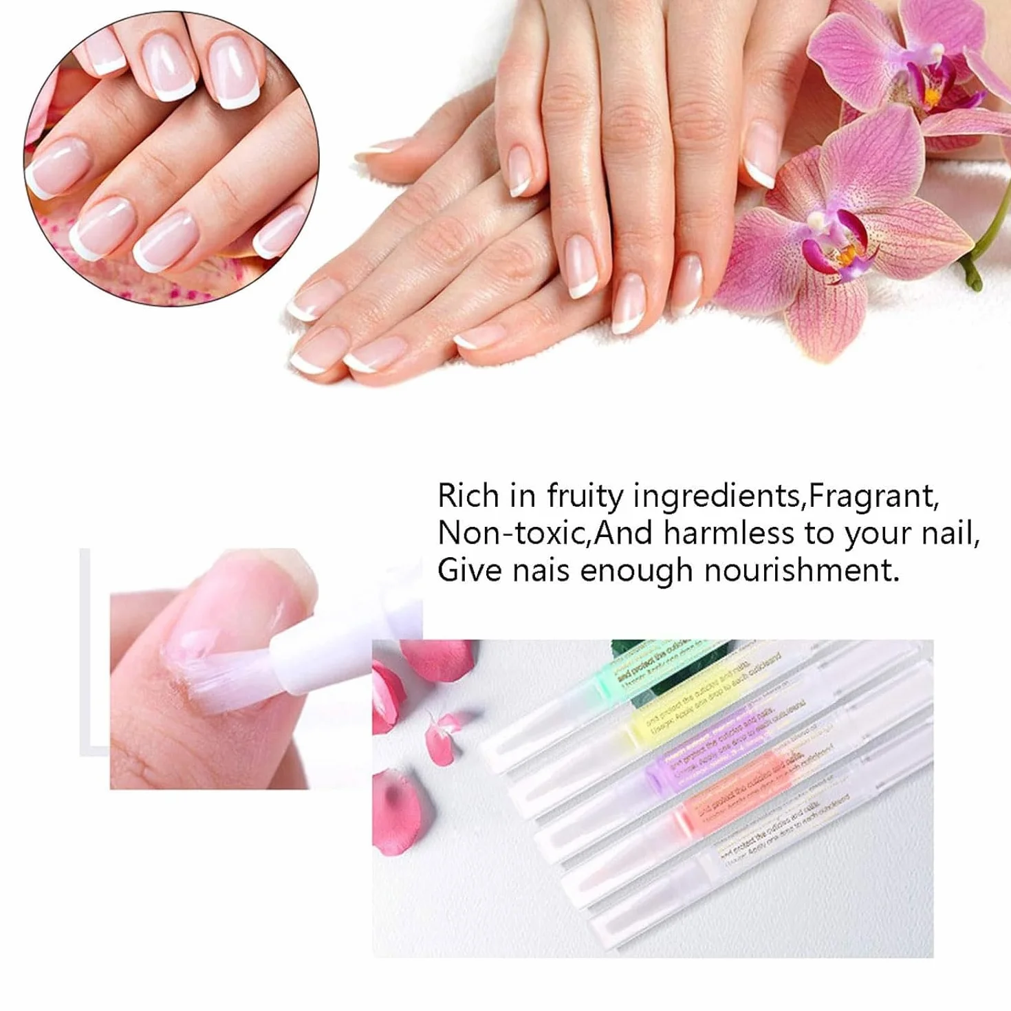 Olio per cuticole per unghie, liquido per penna a olio nutrizionale per unghie, penna per olio per cuticole, penna a pennello per olio per cuticole, idratante per unghie, trattamento per la crescita