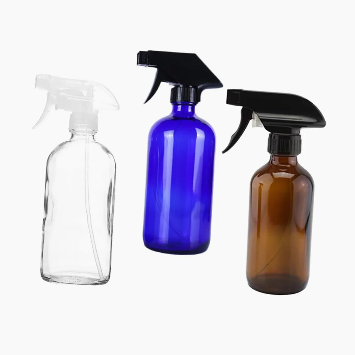 SOLUSTRE Set 3 Bottiglie Spray Ricaricabili 500ml in Vetro per Viaggio | Nebulizzazione Uniforme, Leggere e Riutilizzabili, per Profumo e Essenze Pure, Confezione da 3 Pezzi