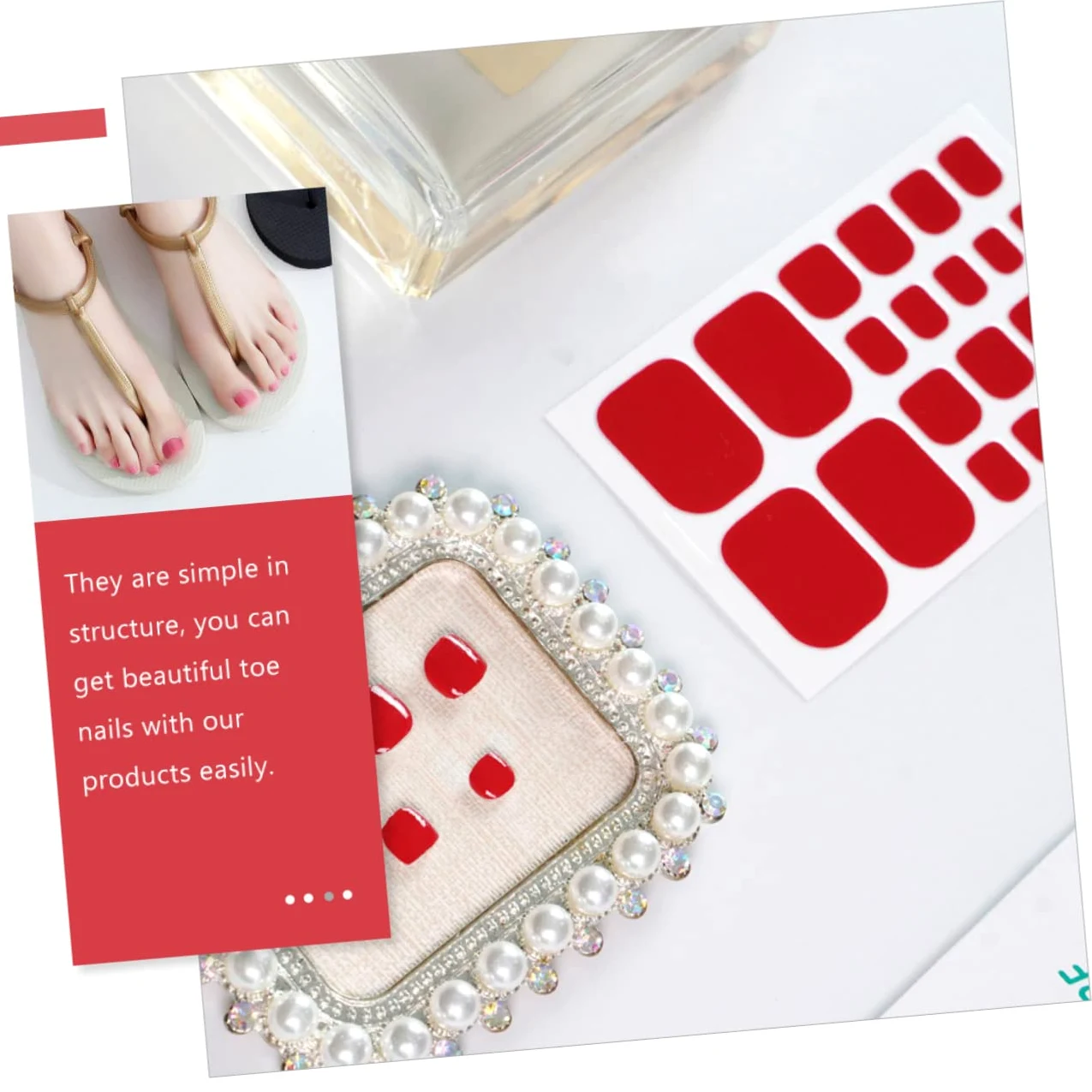 60fogli Adesivi Per Unghie Dei Decorazioni Auto-adesive Per Nail Art Facili Applicare Per Manicure e Pedicure Casa Design