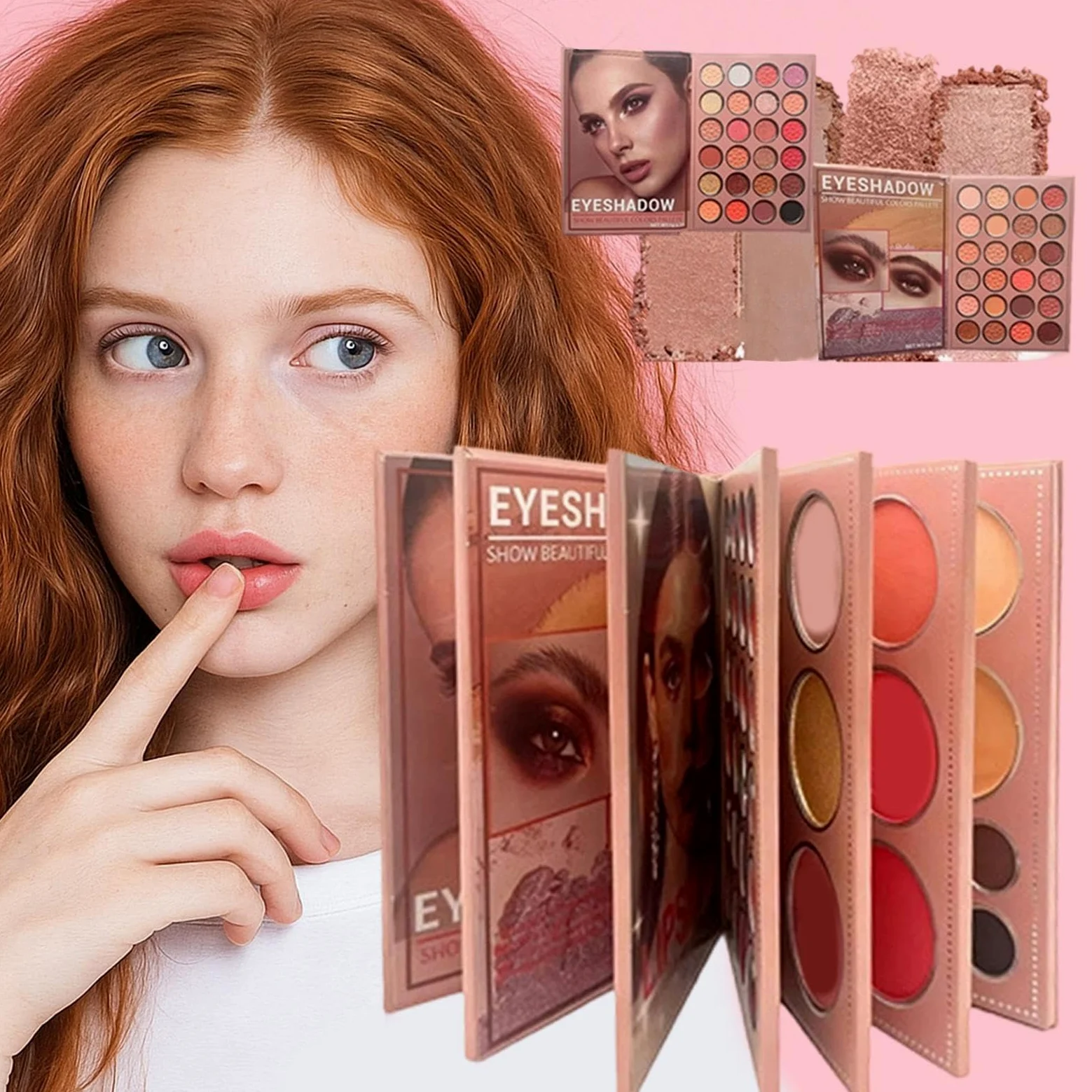 Palette Per Trucco A Libro Multicolore 6 | Trucco Viso Blush Contour Palette Per Principianti Donne Ragazze Uso Quotidiano Matrimonio Viaggio Festa Compleanno Natale