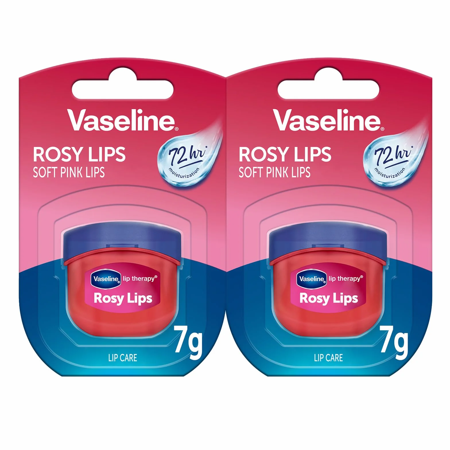 Vaseline Lip Therapy 7G Rosy Balsamo Labbra Nutriente Confezione Doppia 2 x 7g