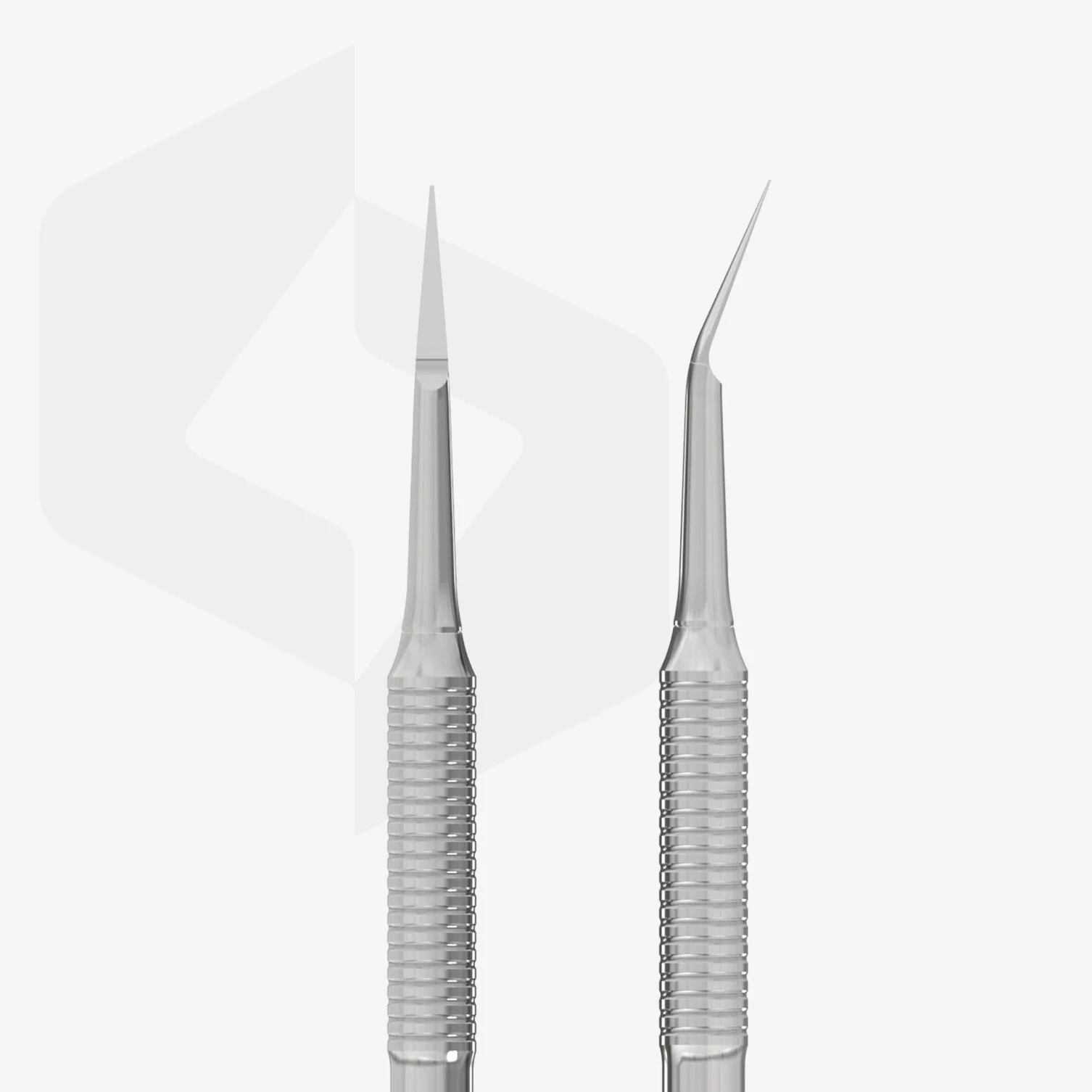 STALEKS PRO by Natury Nails Pusher per pedicure, curetta a due punte: semi-sfera + becco, acciaio inox AISI 420, Expert (PE-20/1)