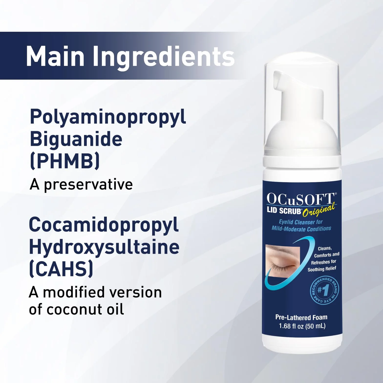 Ocusoft Eyelid Scrub Foaming Eyelid Cleanser - 50 Ml