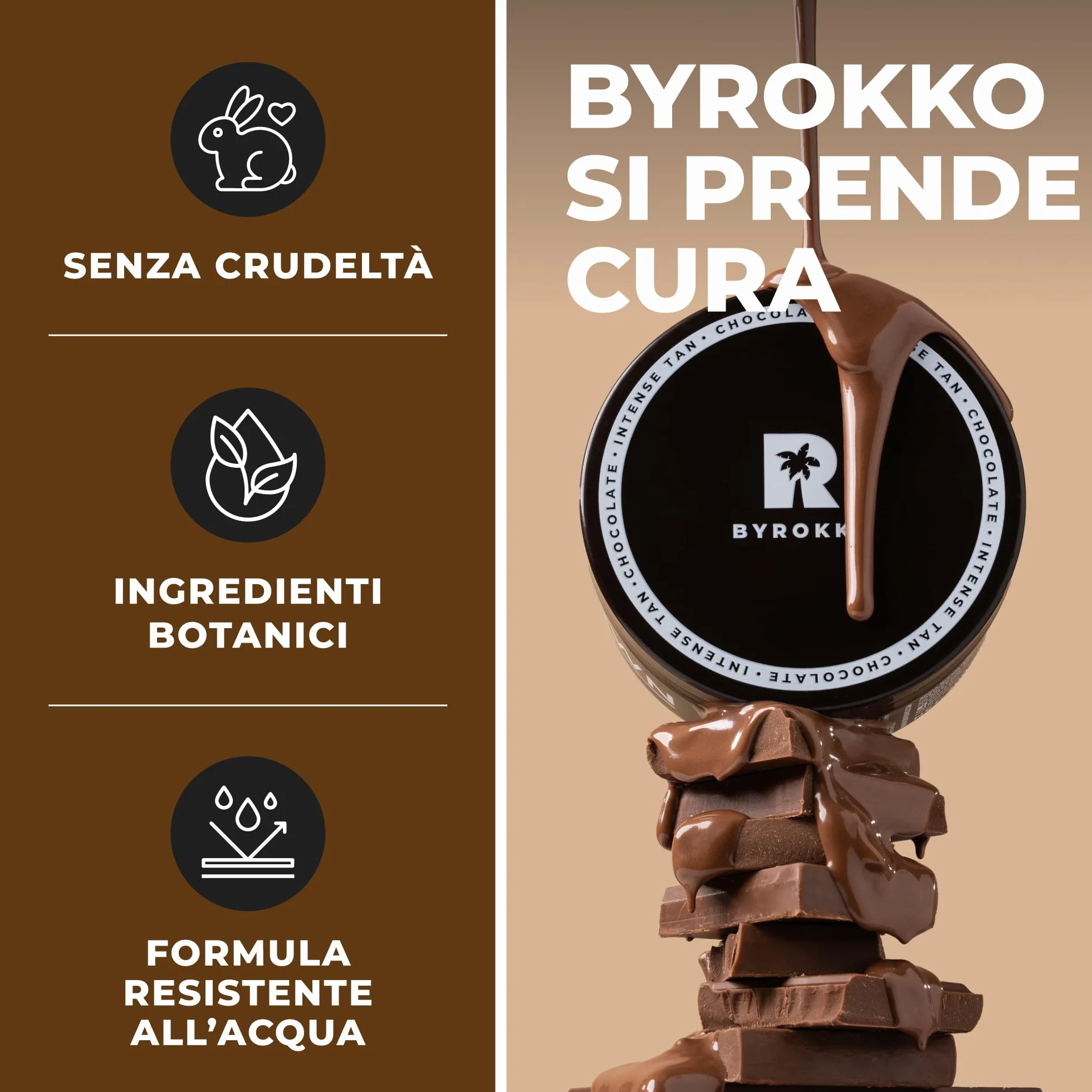 BYROKKO Shine Brown Crema Acceleratore Abbronzante Al Cioccolato 200 ml