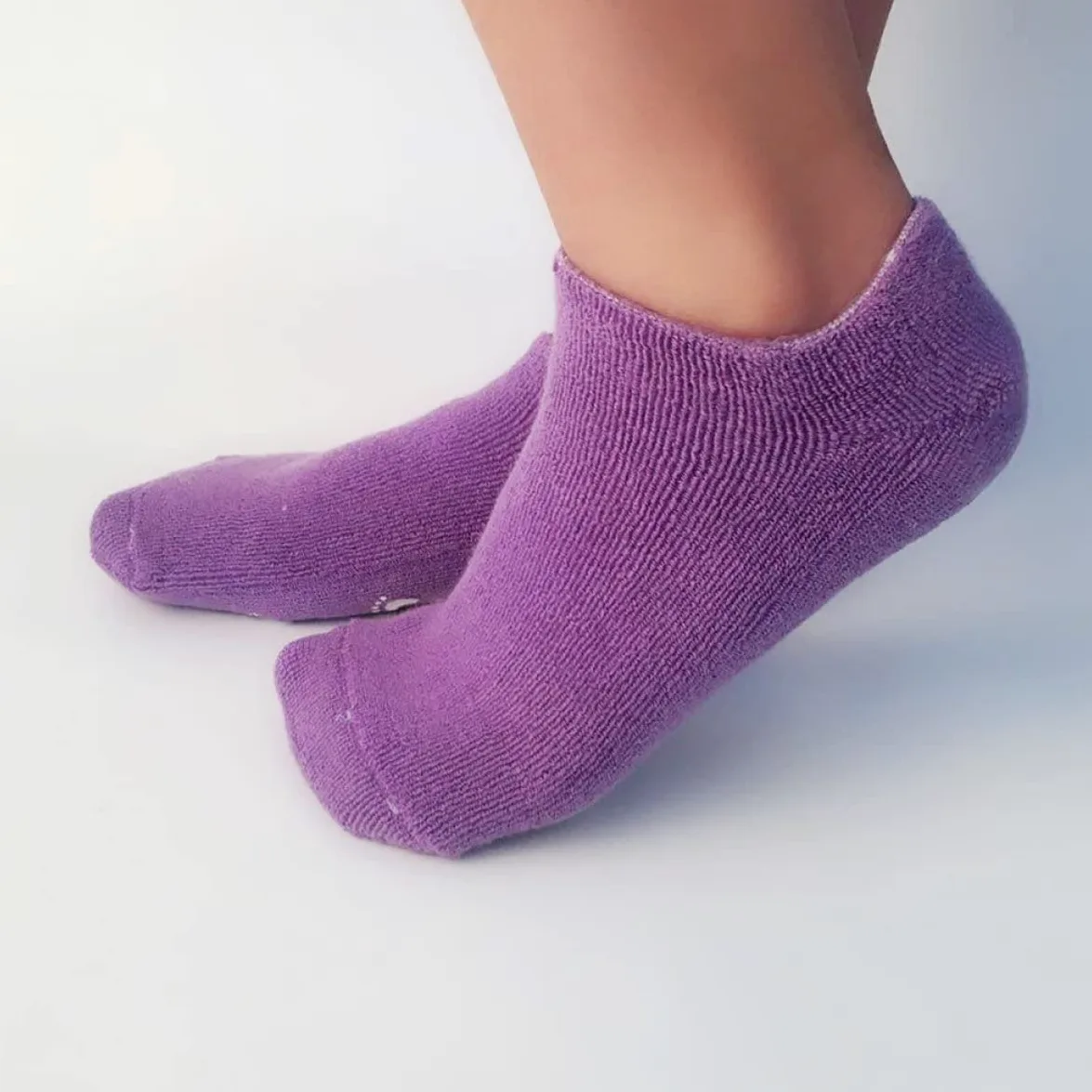 FRCOLOR 2 Pezzi Screpolato Re per Pelle E Guanti Idratanti Cura ' Guarire Cotone con Gel Ruvido Termoplastico Bellezza Piedi Calzini Spa Viola Secco