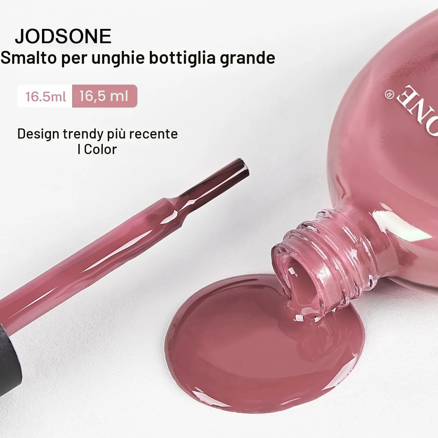 JODSONE Smalto per unghie Dusty Rose 16,5 ml, rosa chiaro, asciugatura rapida, lunga durata, nail art