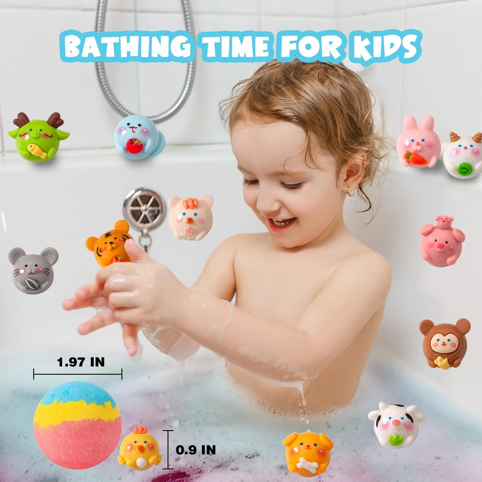 Bombe da Bagno Kids Giocattolo Sorpresa Schiuma Organica Naturale Regali Ragazzi Ragazze