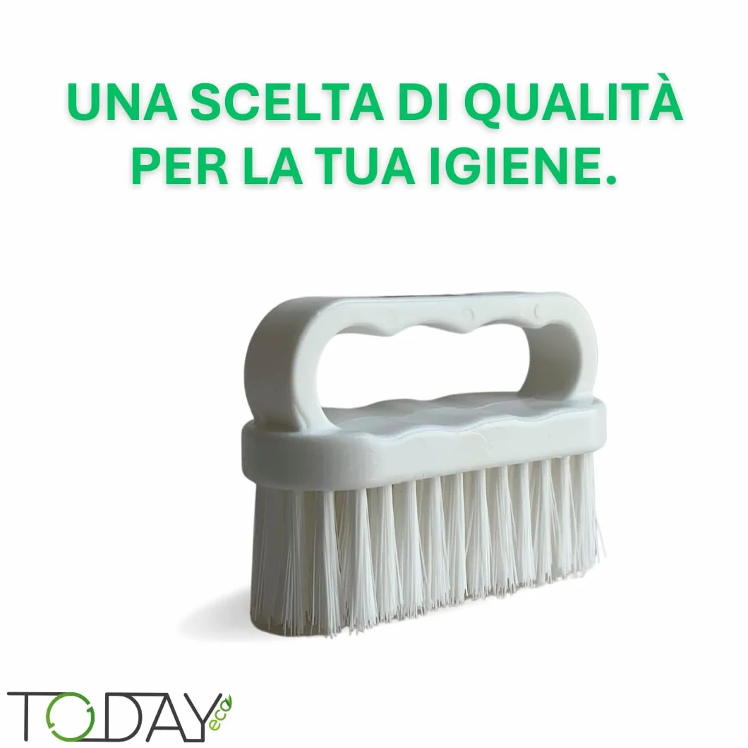 Spazzola Unghie Professionale Made in Italy con Manico Ergonomico Setole Resistenti per Manicure e Pedicure