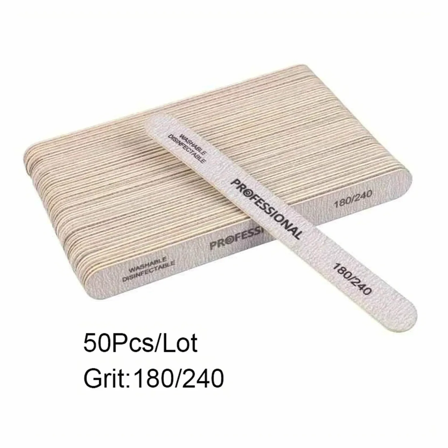Buffer Unghie Lima for unghie da 10/25/50 pezzi per Unghie | Smalto for manicure for pedicure con tampone di levigatura 100/180/240(180 240 50PCS)
